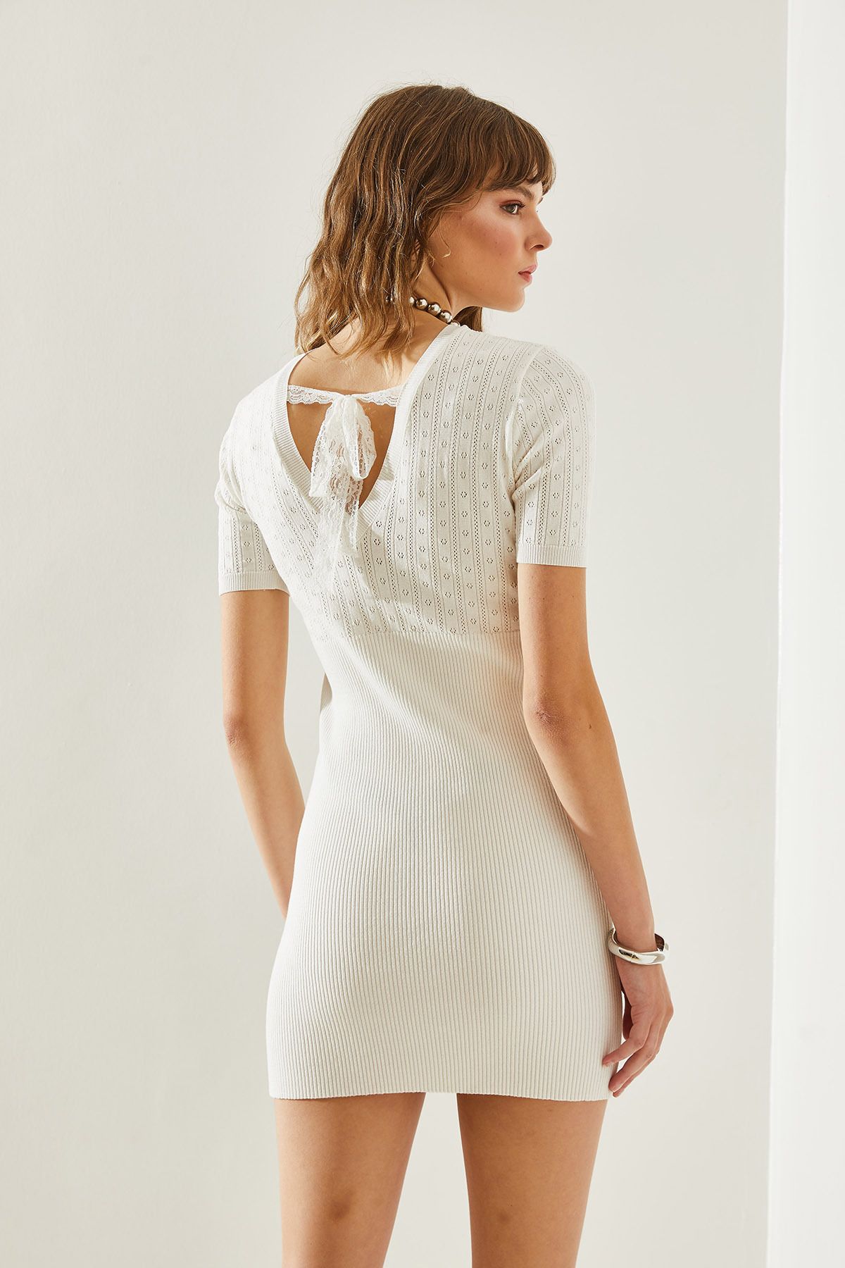 Woman Back Detailed Knitwear Dress 20246136