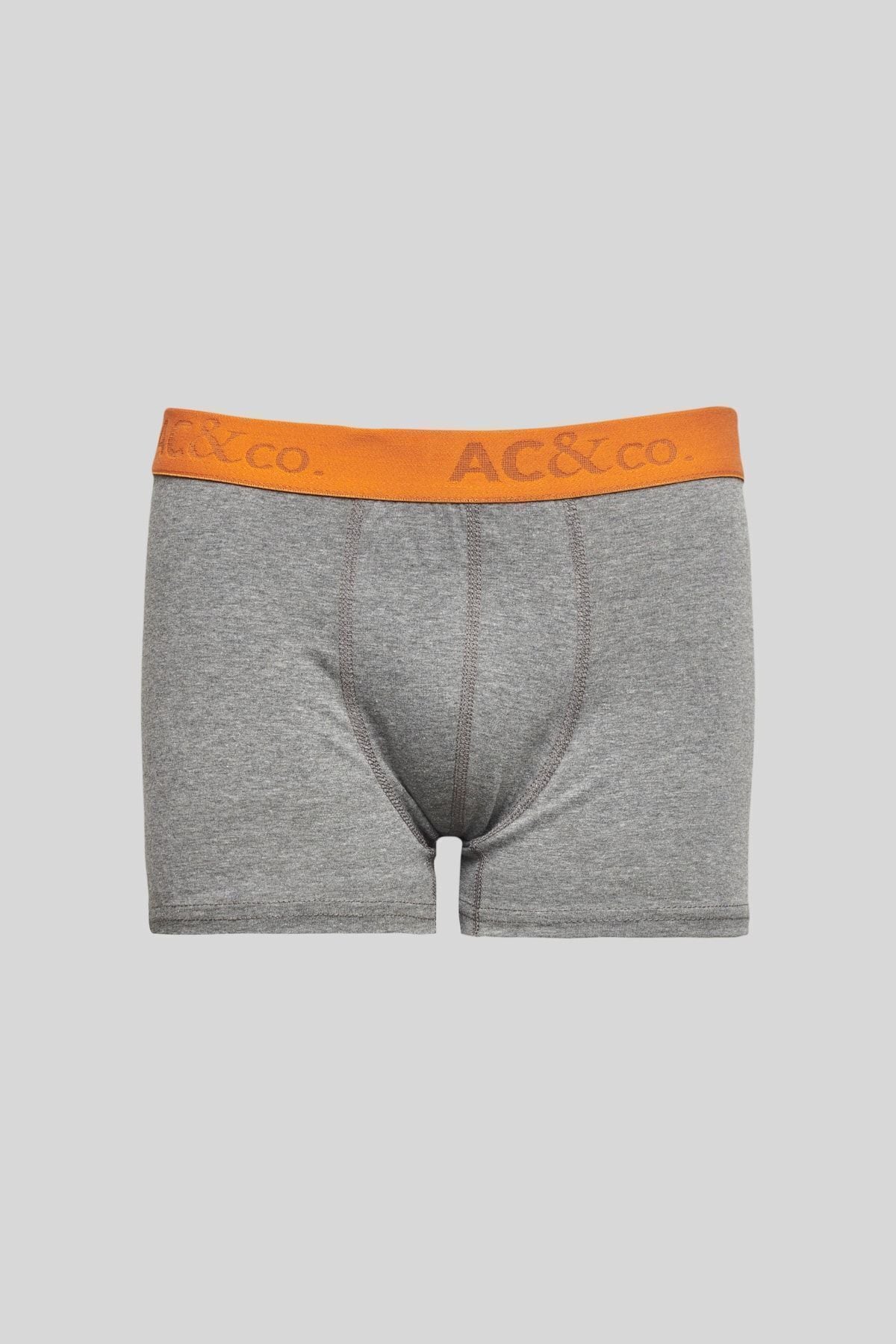 Men's Glass Orange 3 -Piece Cotton Flexible Boxer Package