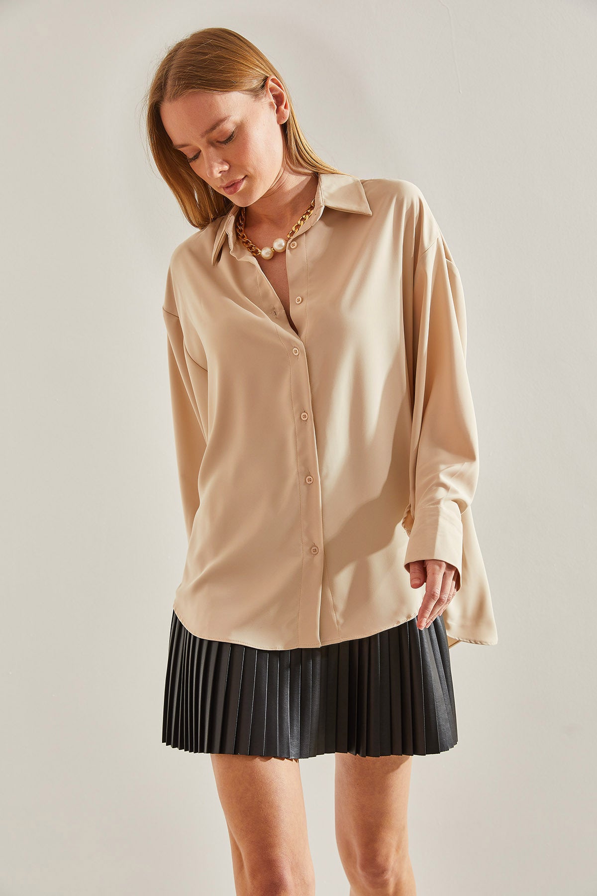 Women's Basic Satin Shirt 60091011