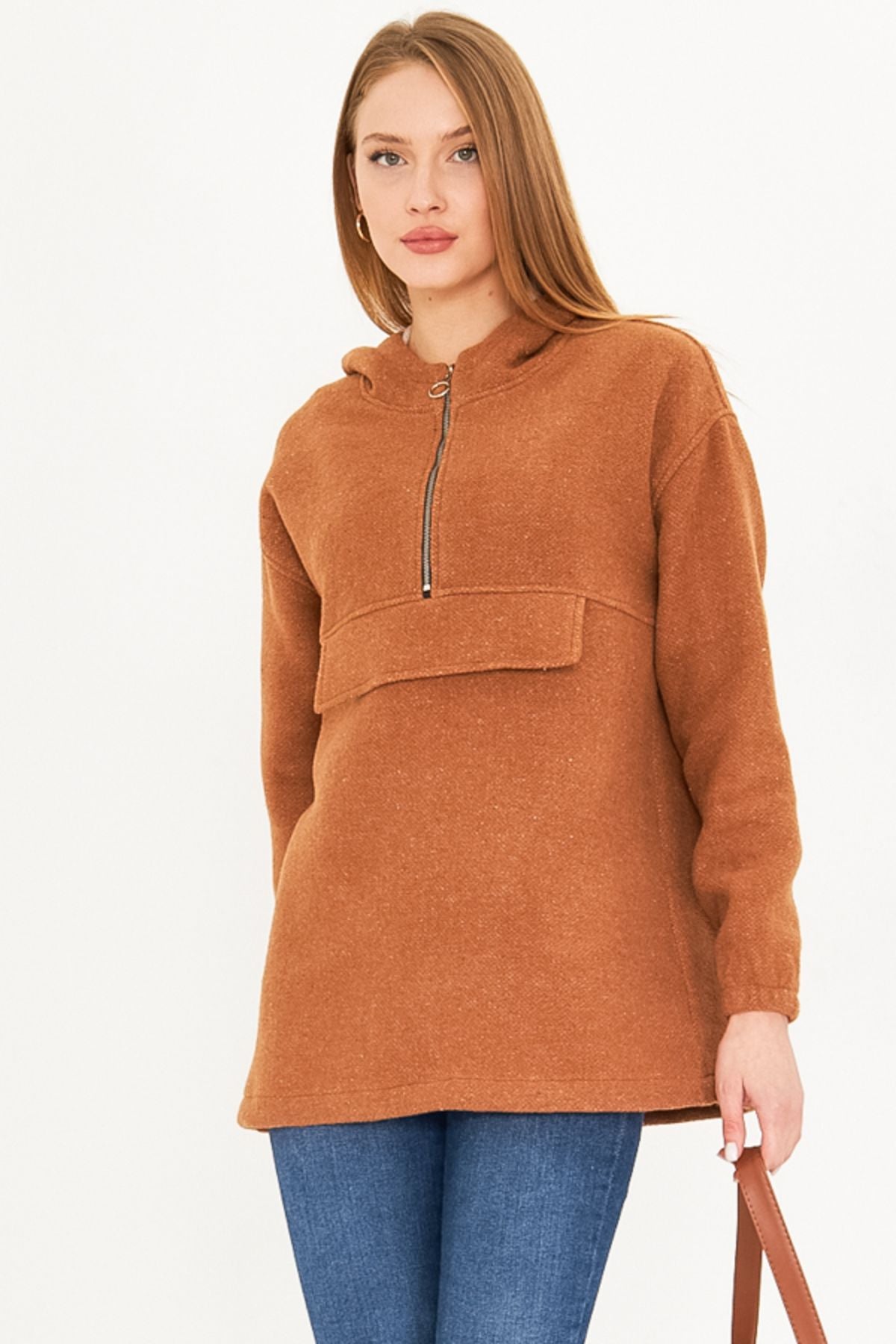 Woman Taba Hooded Caple Sweatshirt Arm-25k001097