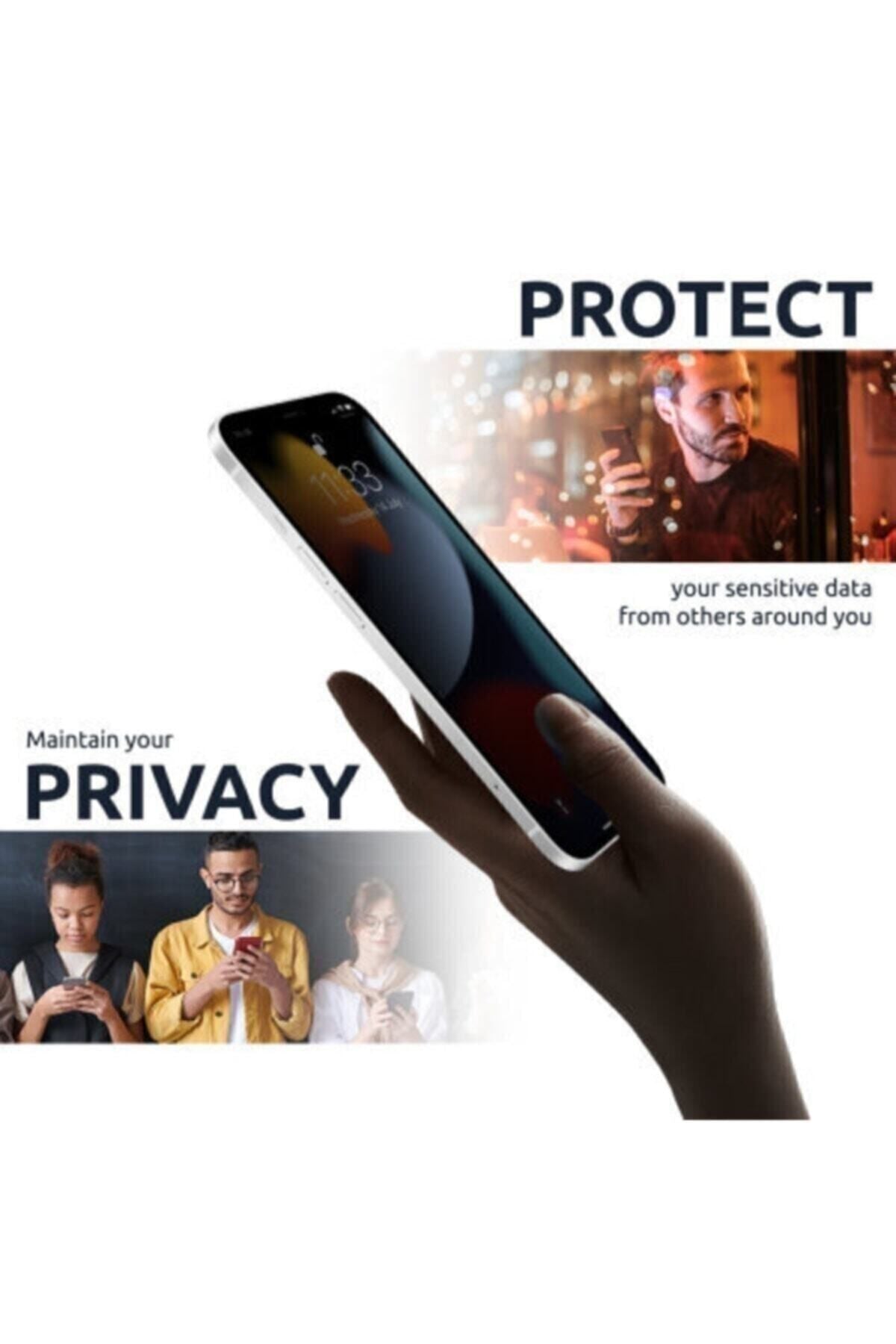 IPHONE 13 Compatible Cam Privacy Ghost Full Covering Screen Protector