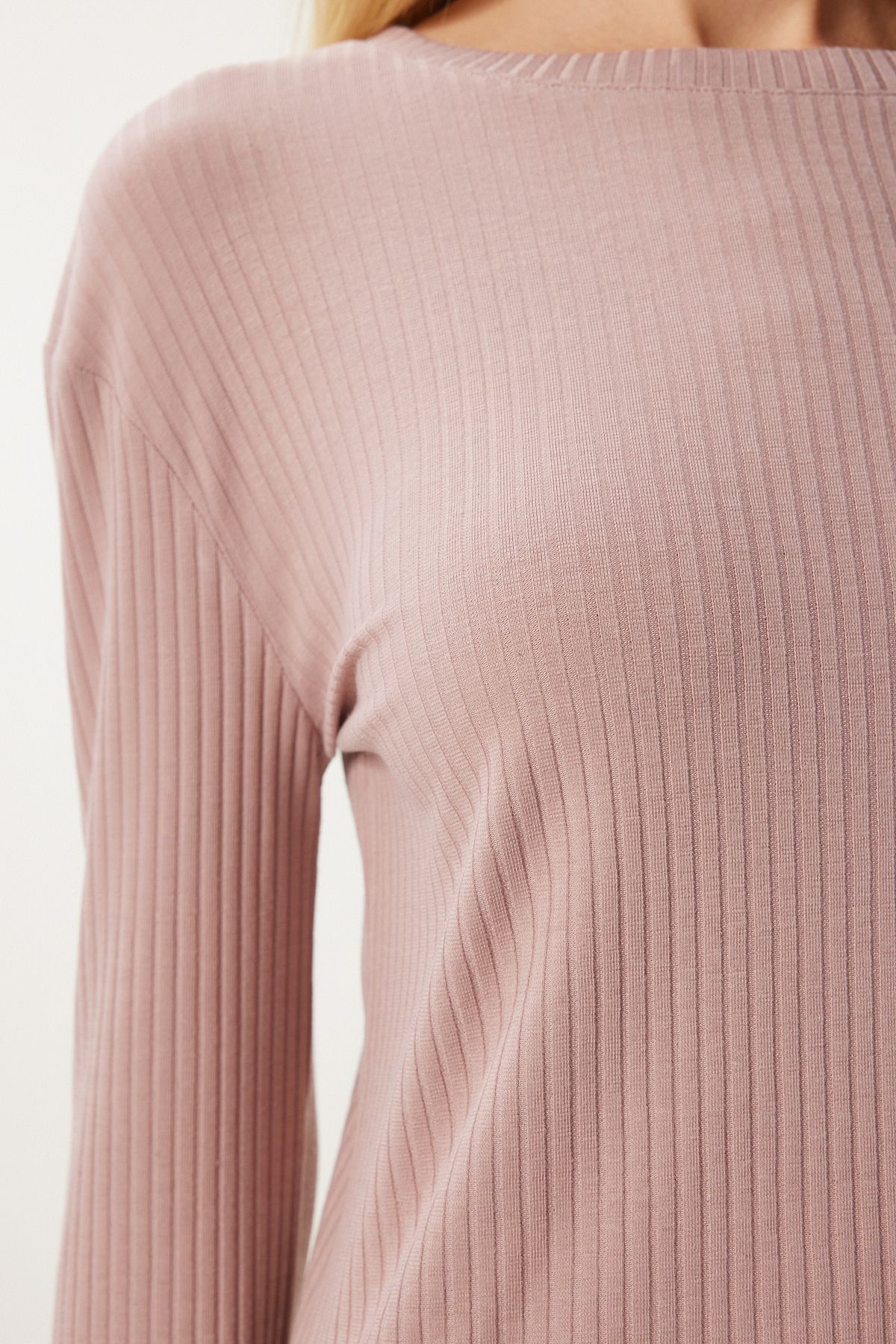 Female Powdered Casual Wick Knit Blouse Pants Set OW00054