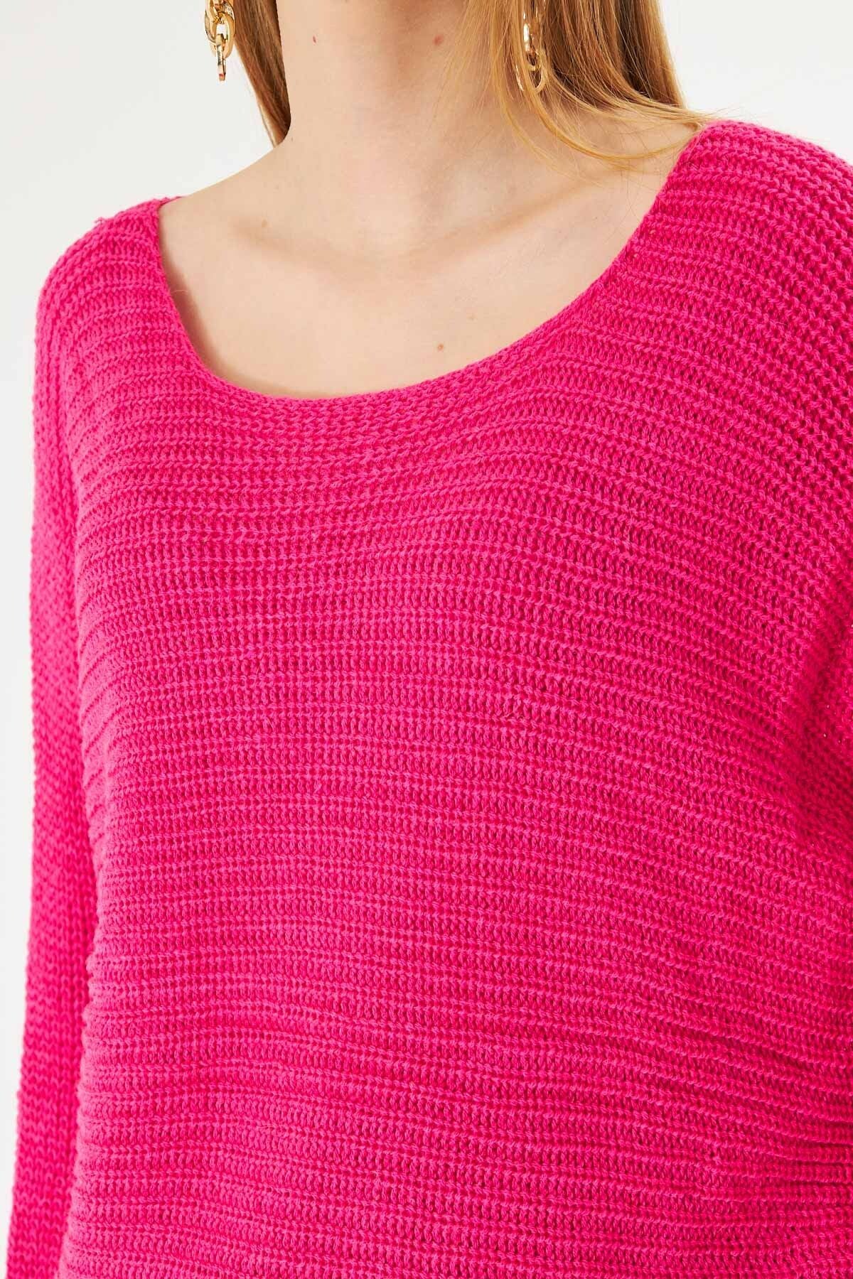 Women Fuchsia Thessaloniki shabby knitwear sweater ARM-21K012010