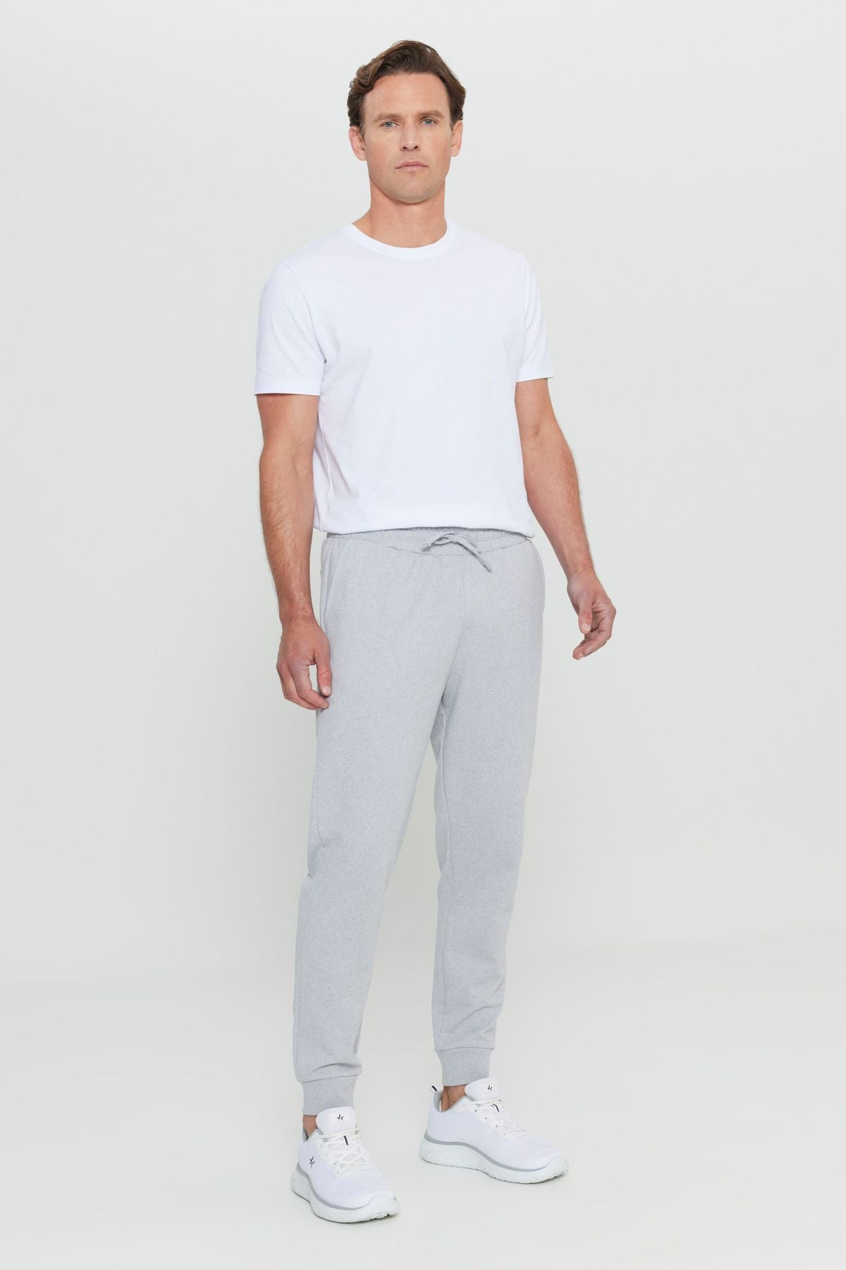 Men's Gray Melanj Standard Fit Normal Normal Cutting 2 IPPE CLASS COTTON JOGGER SERVICE SIZE
