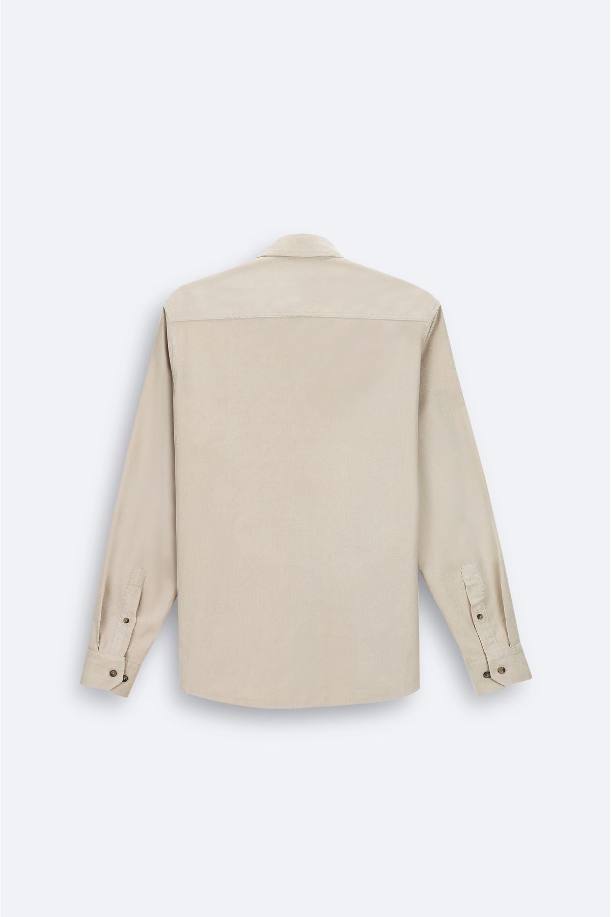 Men's Beige Wick Velvet 100 %Cotton Shirt B002032
