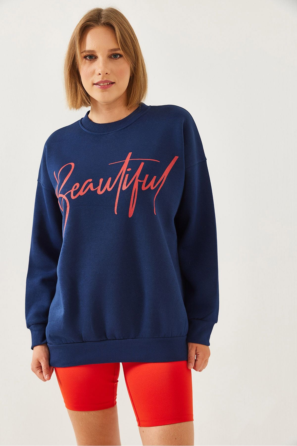 Women Printed Three Yarn Sweatshirt 85001046