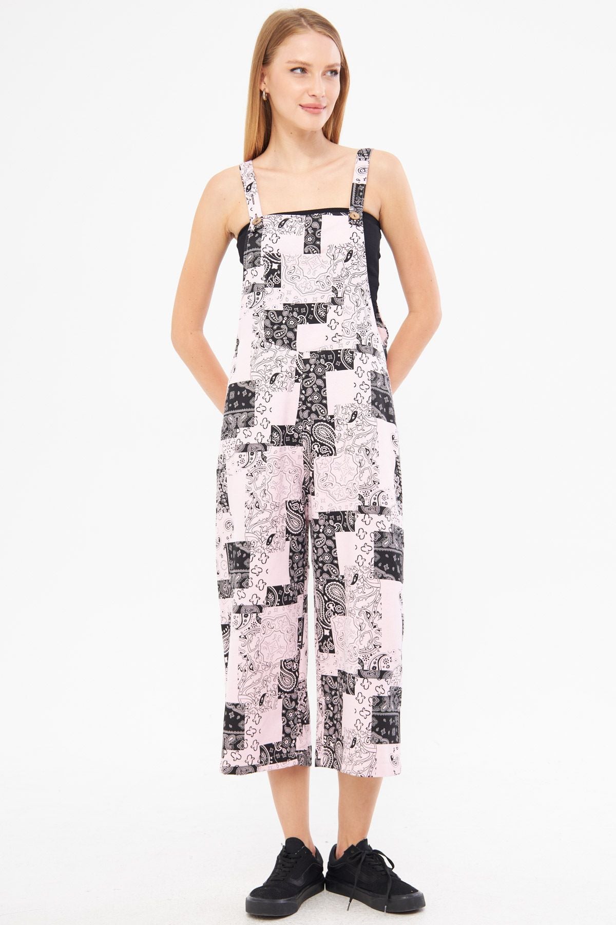 Female Powder Pink Patterned Gardener Tulum ARM-24Y001106