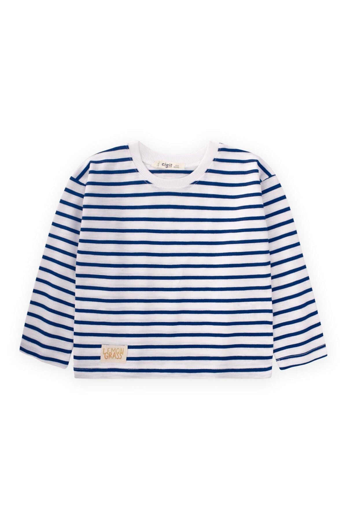 Striped seasonal t-shift 1-10 years old navy blue