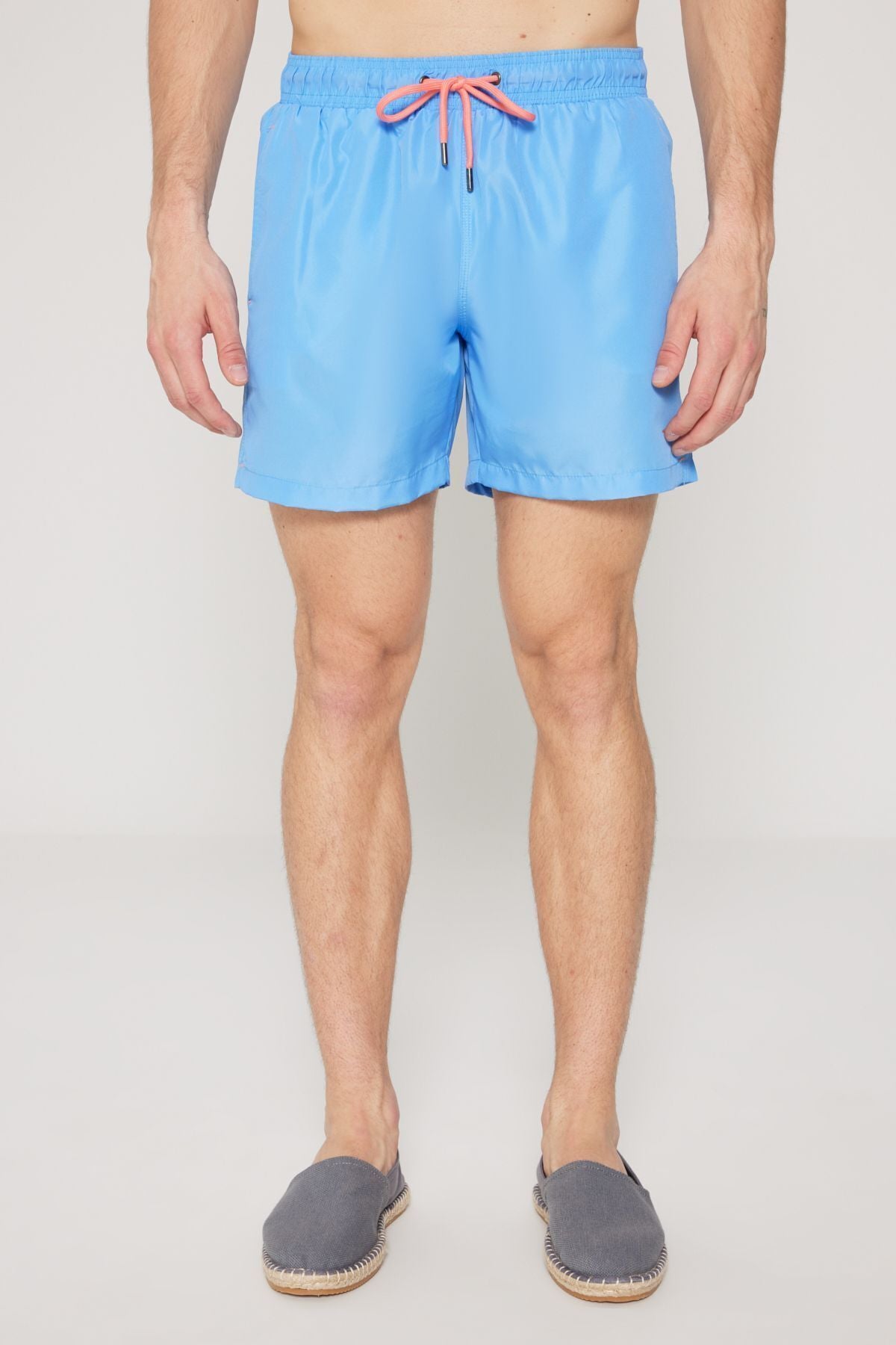 Men's Blue Standard Fit Normal Cutting Fast Edge Side Patterned Sea Short Ma from Swimce