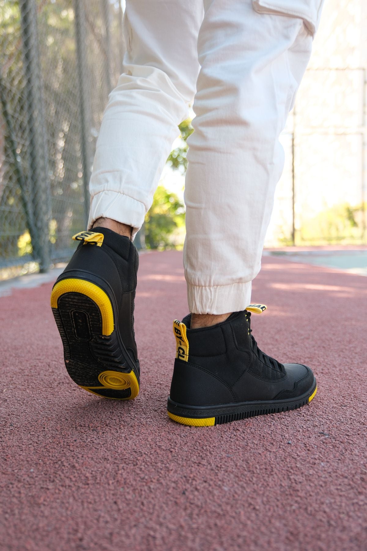 Black Yellow Men Sneaker Bot 00122262