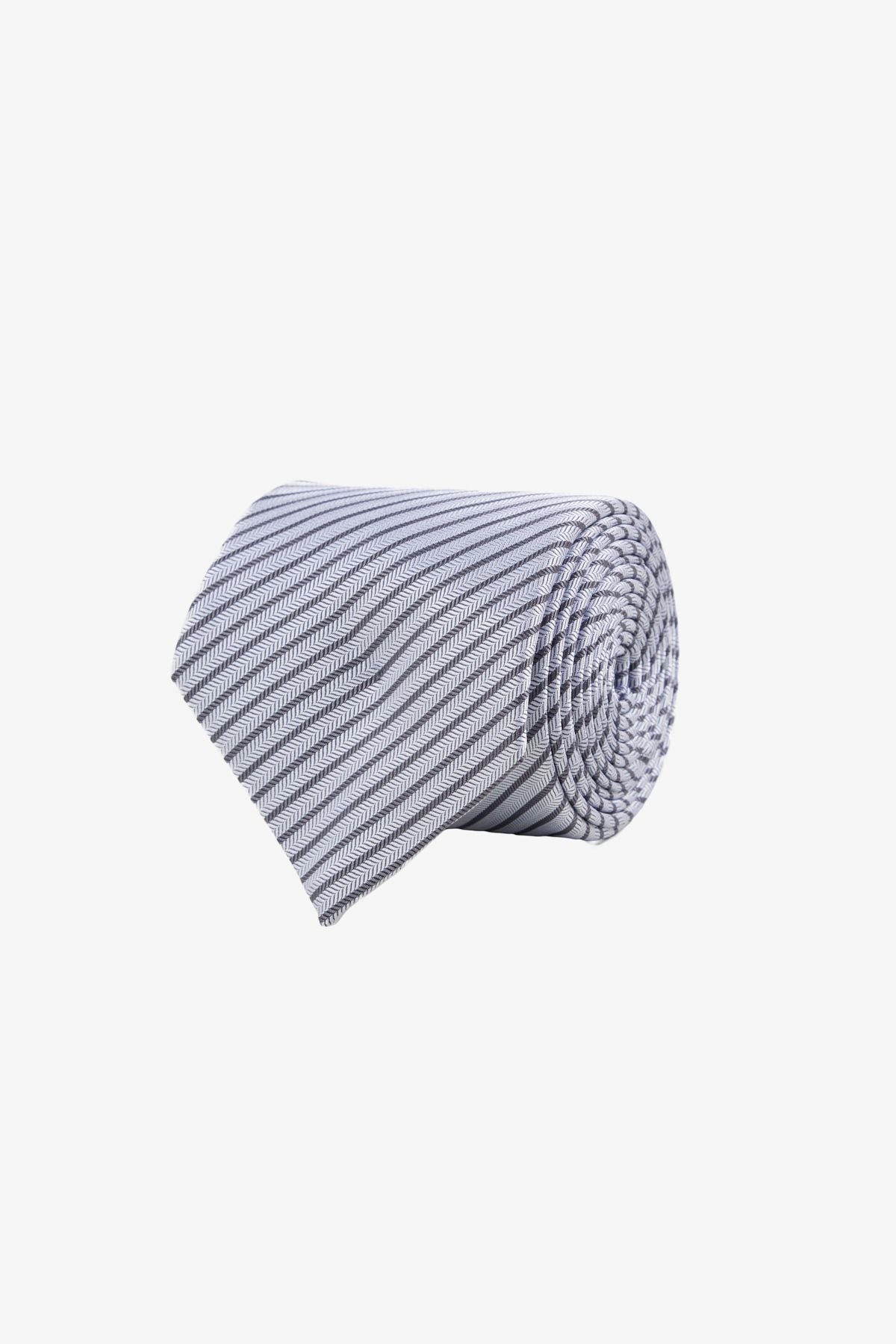 Men's gray-blue patterned tie