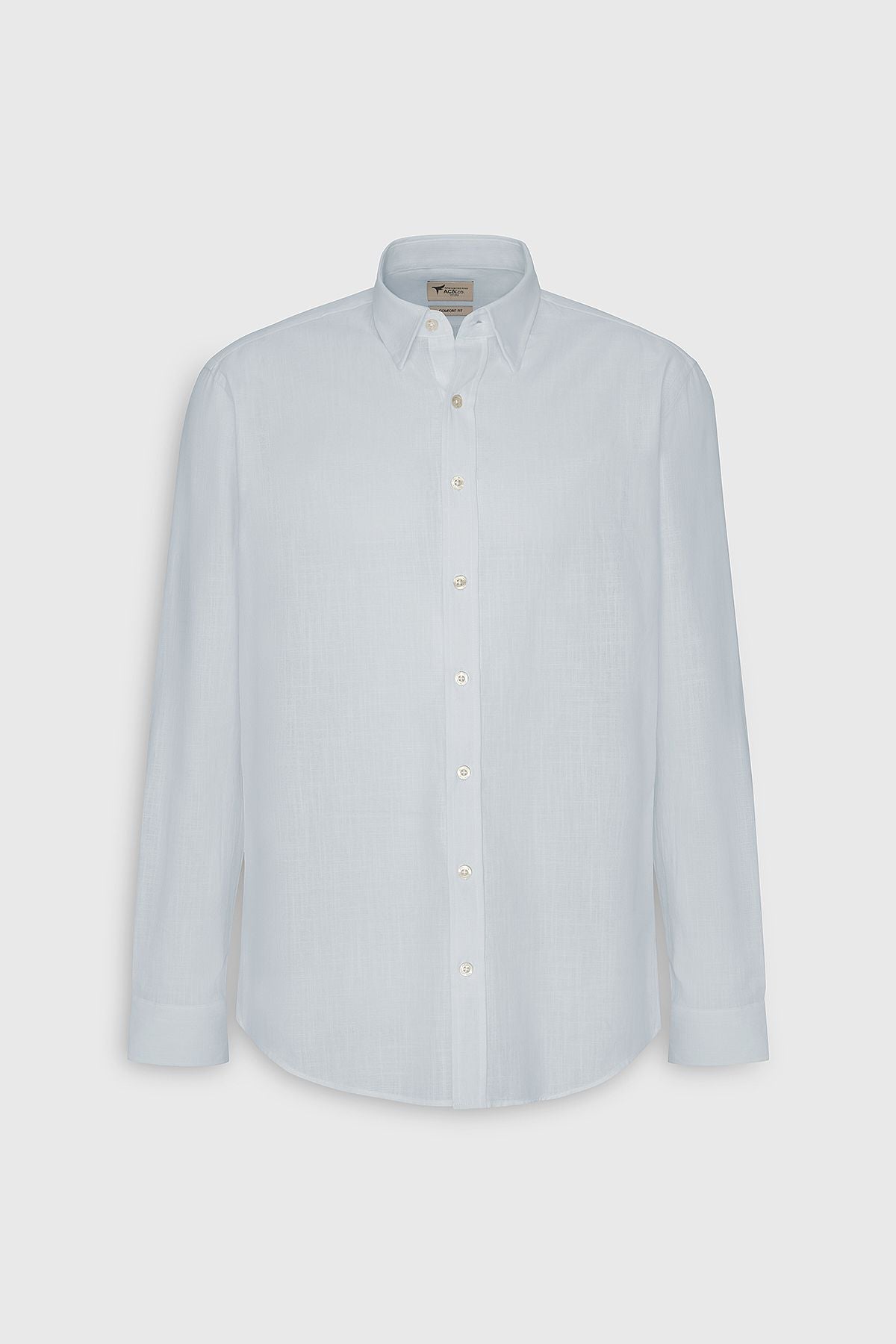 Men's Light Blue Comfort Fit comfortable cut hidden button collar 100 %cotton pennant shirt