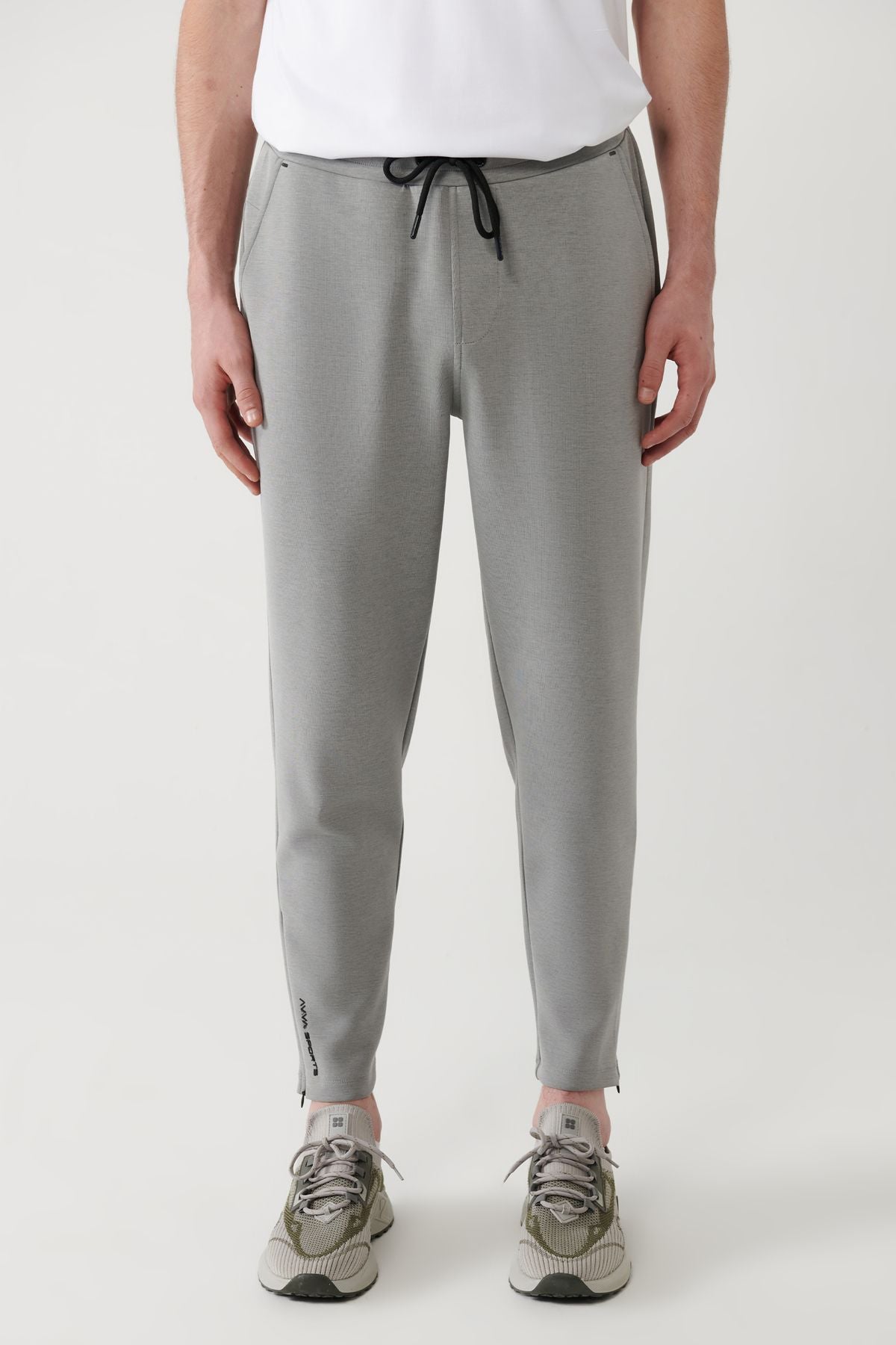 Men's Gray Soft Touch Zipper Paçalı Service Six A41y3401