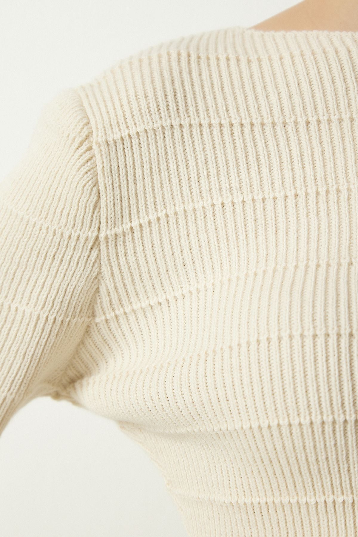 WOMEN'S CREAM CROP CROP knitwear sweater skirt set YY00190