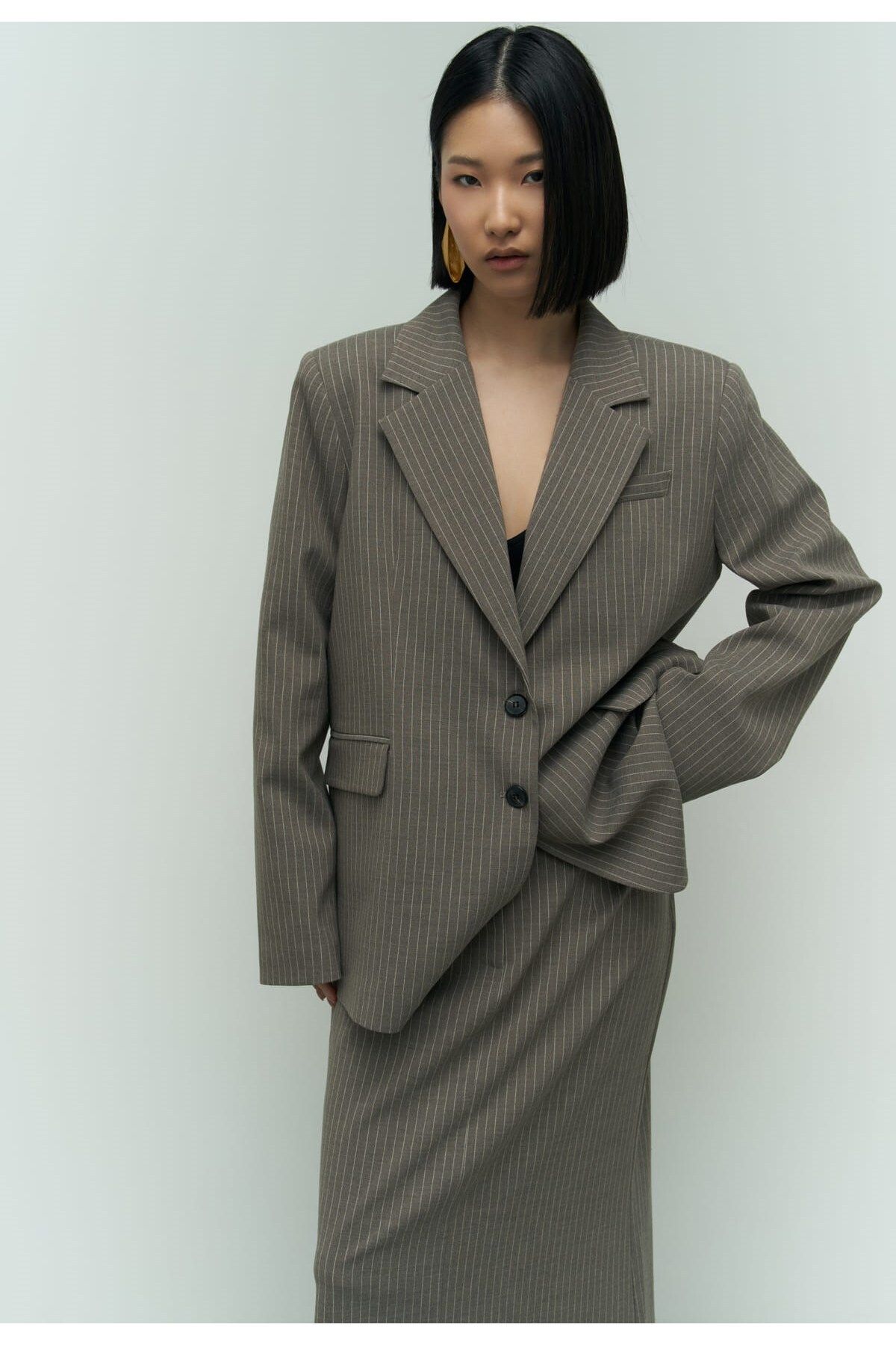 Bruno striped smoked blazer