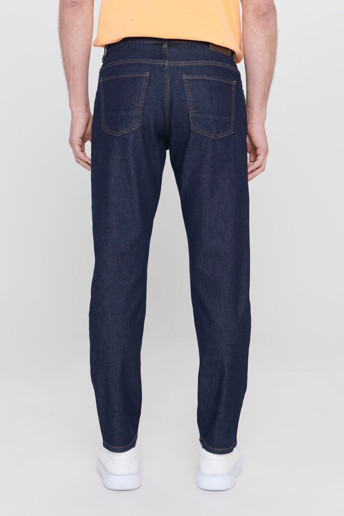 Men's navy blue comfort fit comfortable cut 100 %cotton denim jean jeans