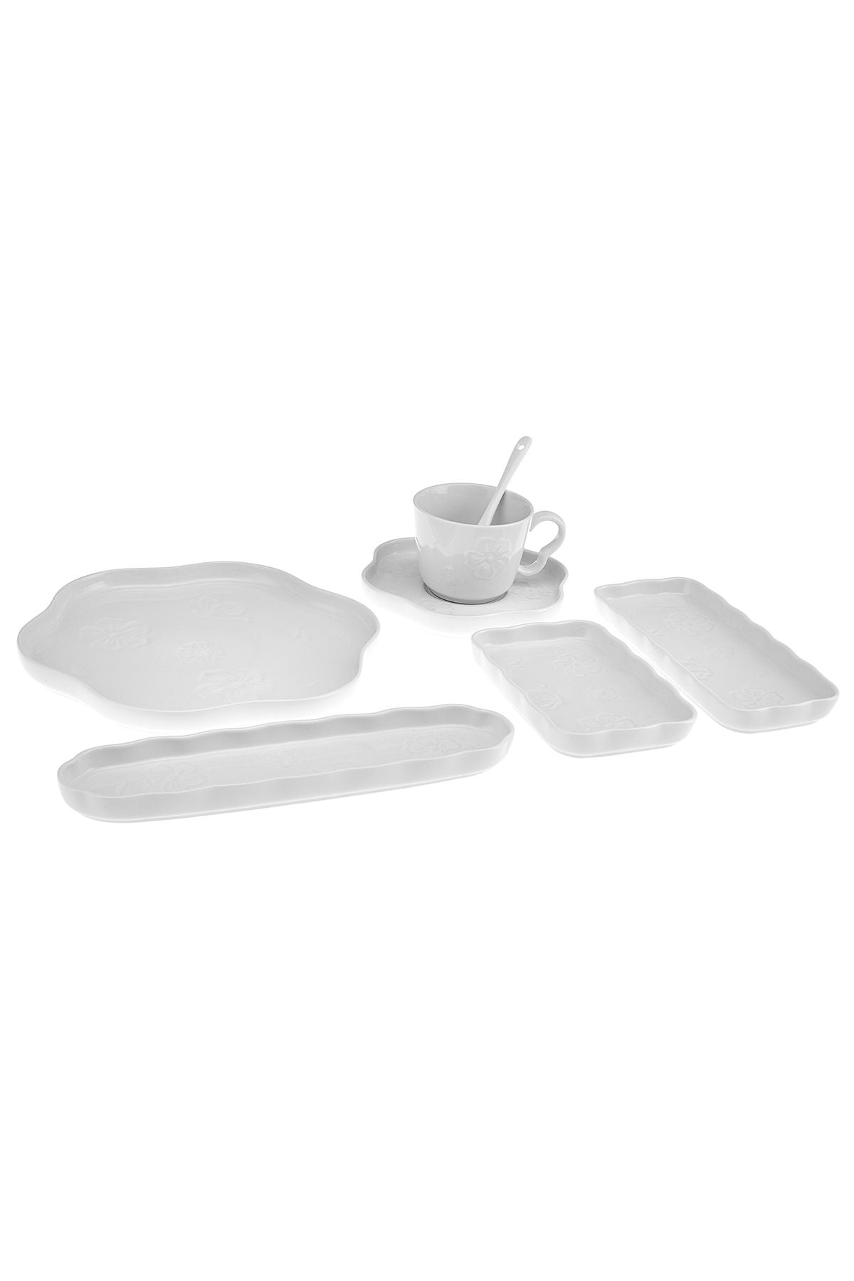 Florist 30 Piece Porcelain Breakfast Service for 6 people