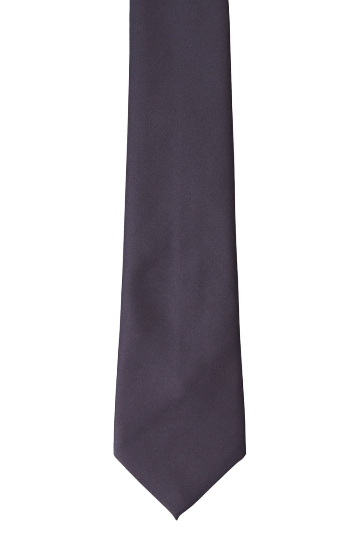 Men's navy blue patternless navy blue tie