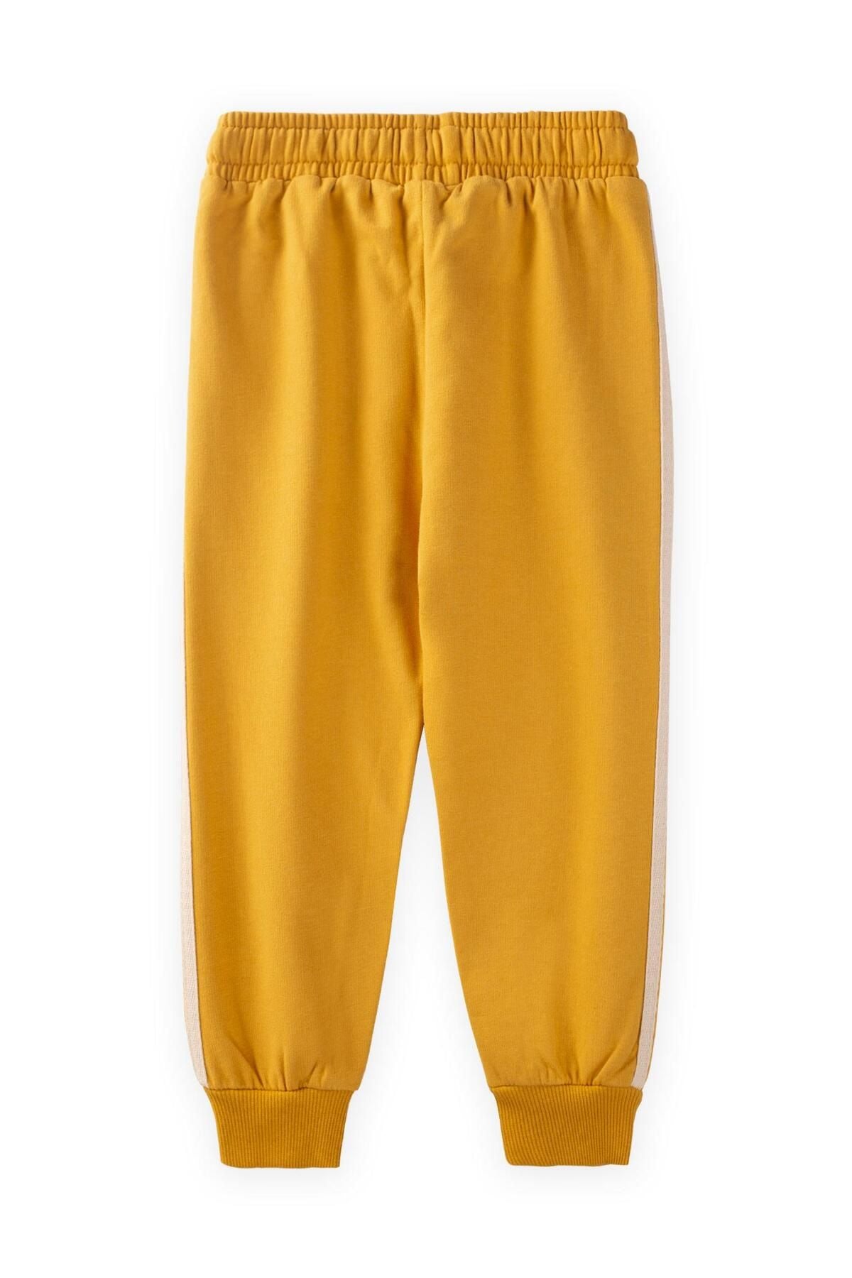 Strip detailed tracksuits 2-10 years hardal yellow