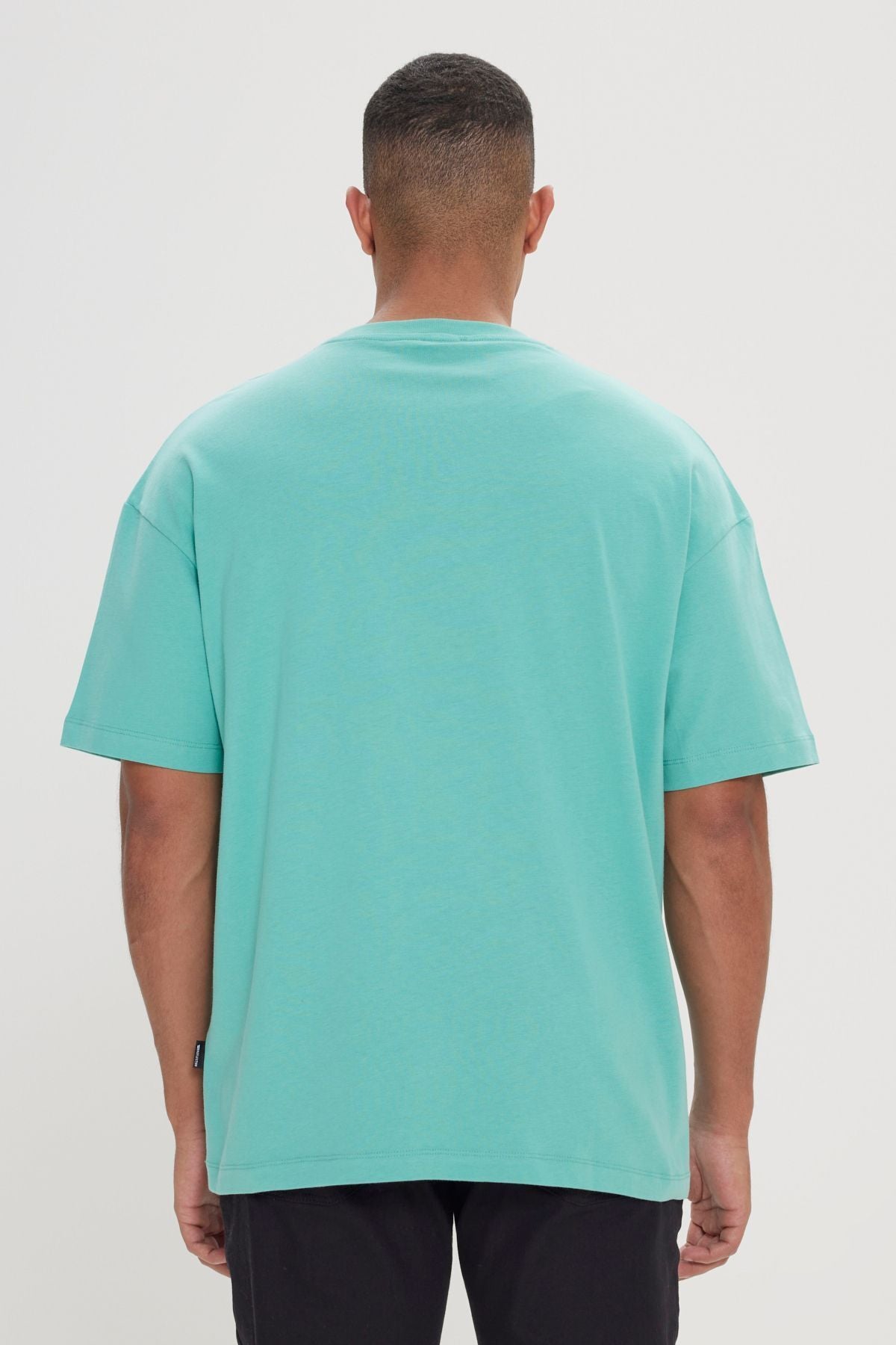 Men's Mint Oversize plenty of cut bike collar 100 %cotton printed T -shirt