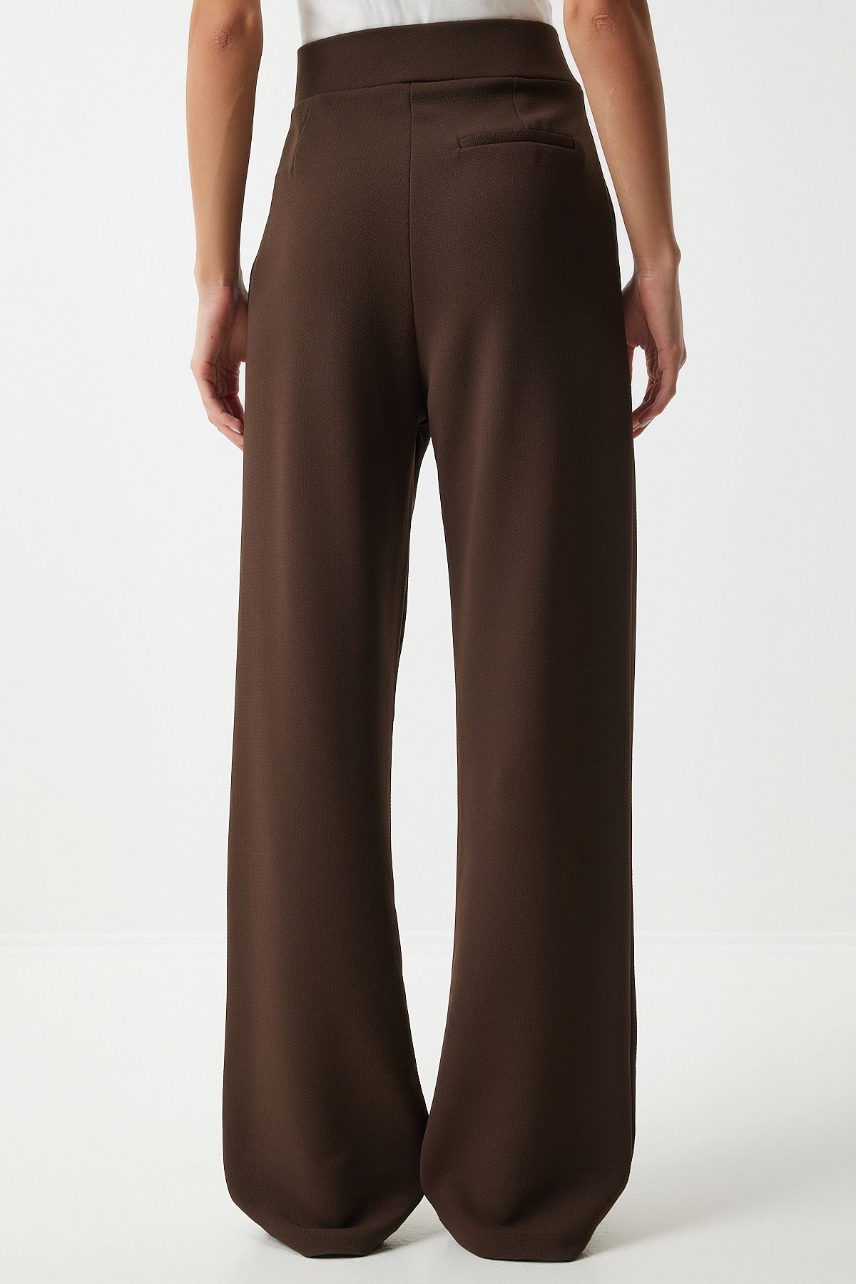 Female Brown Waist Card Casual Woven Pants RV00150