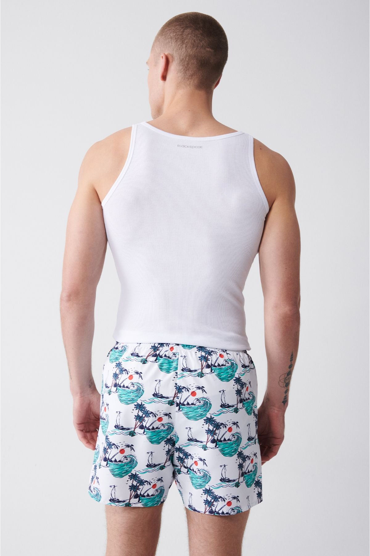Men's Multicolour fast -drying Printed Standard Size Mayo Sea Short E003802