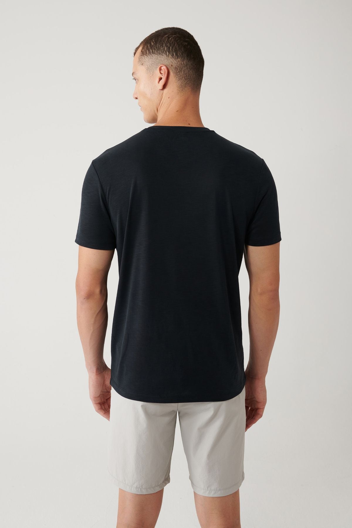 Men's anthracit bicycle collar printed soft touch t-shirt a41y1138