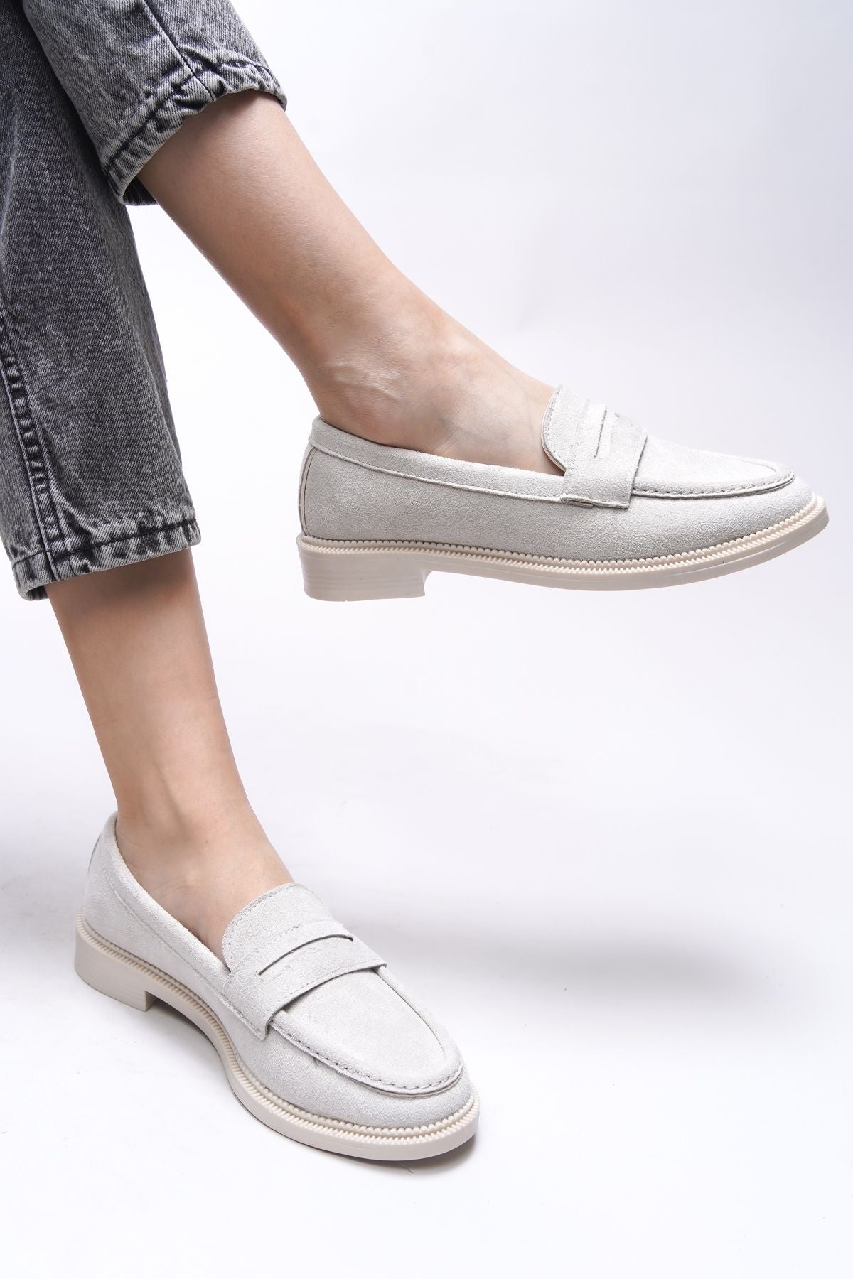 Mylmadia woman loafer 0012665 beige suede