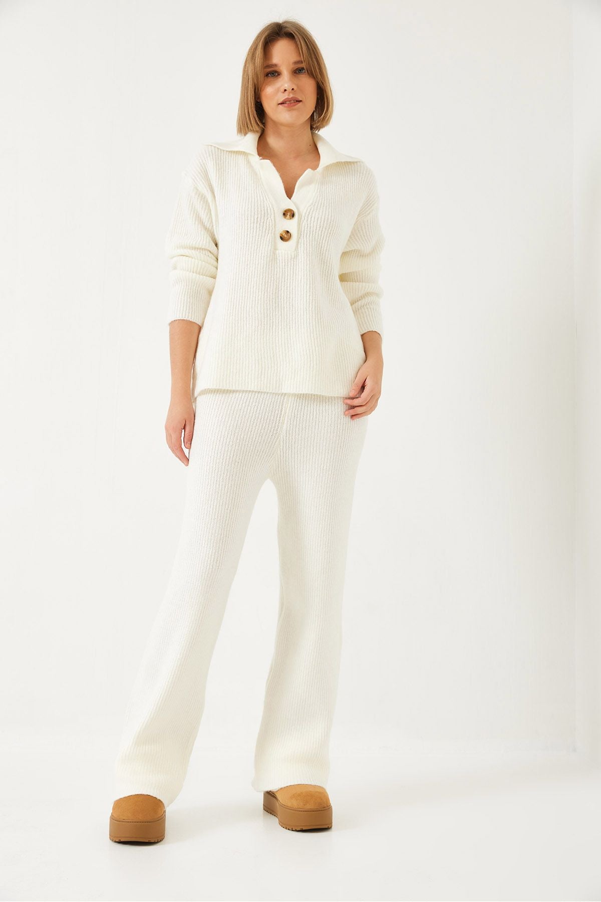 Women's Shirt collar thick knitwear upper lower team 60261313