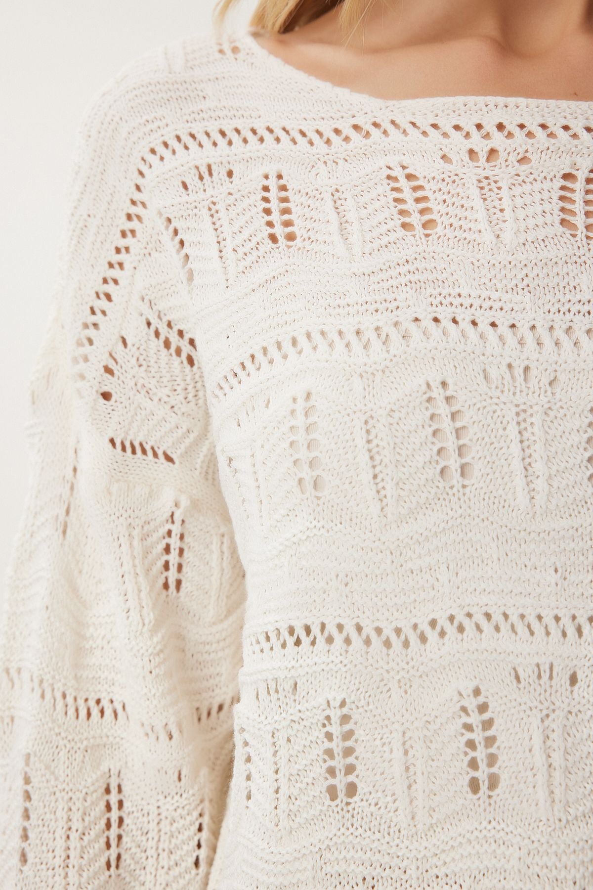 Female Bone Katcak Yaka Outlet Summer Triko Blouse NF00057