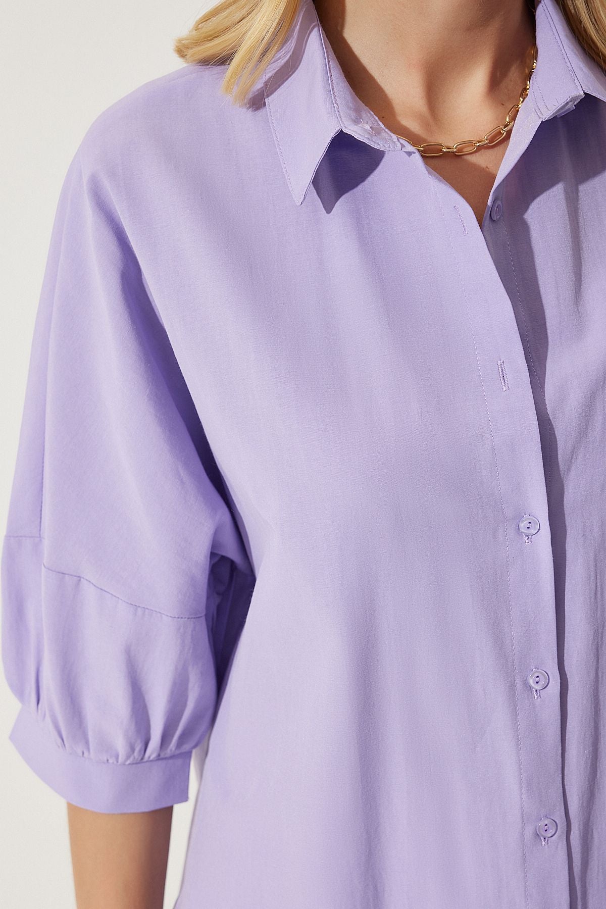 Women's Lilat Balloon Sleeve Poplin Shirt