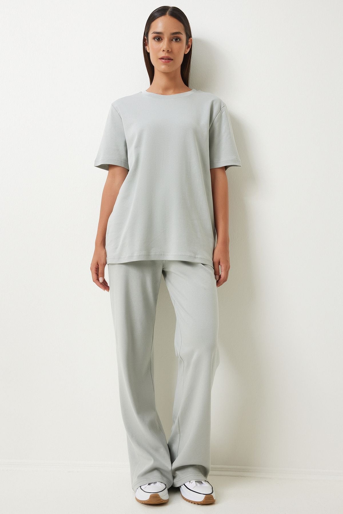 Female Gray T-Shirt Tracksuit Team FN03215