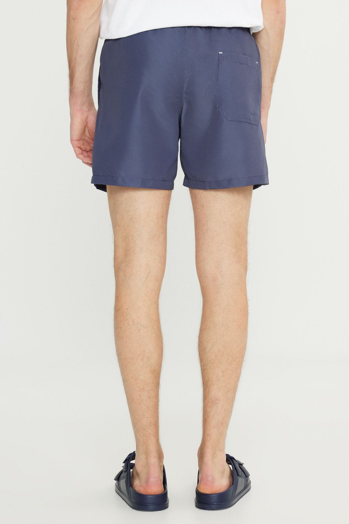 Men's Navy Blue Standard Fit Normal Cutting Fast Edge Side Patterned Sea Short Ma from Swimce
