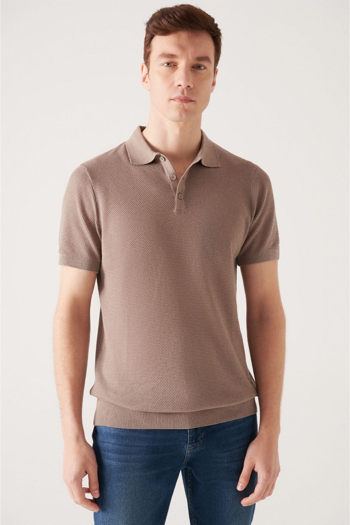 Men's mink 3 button texture