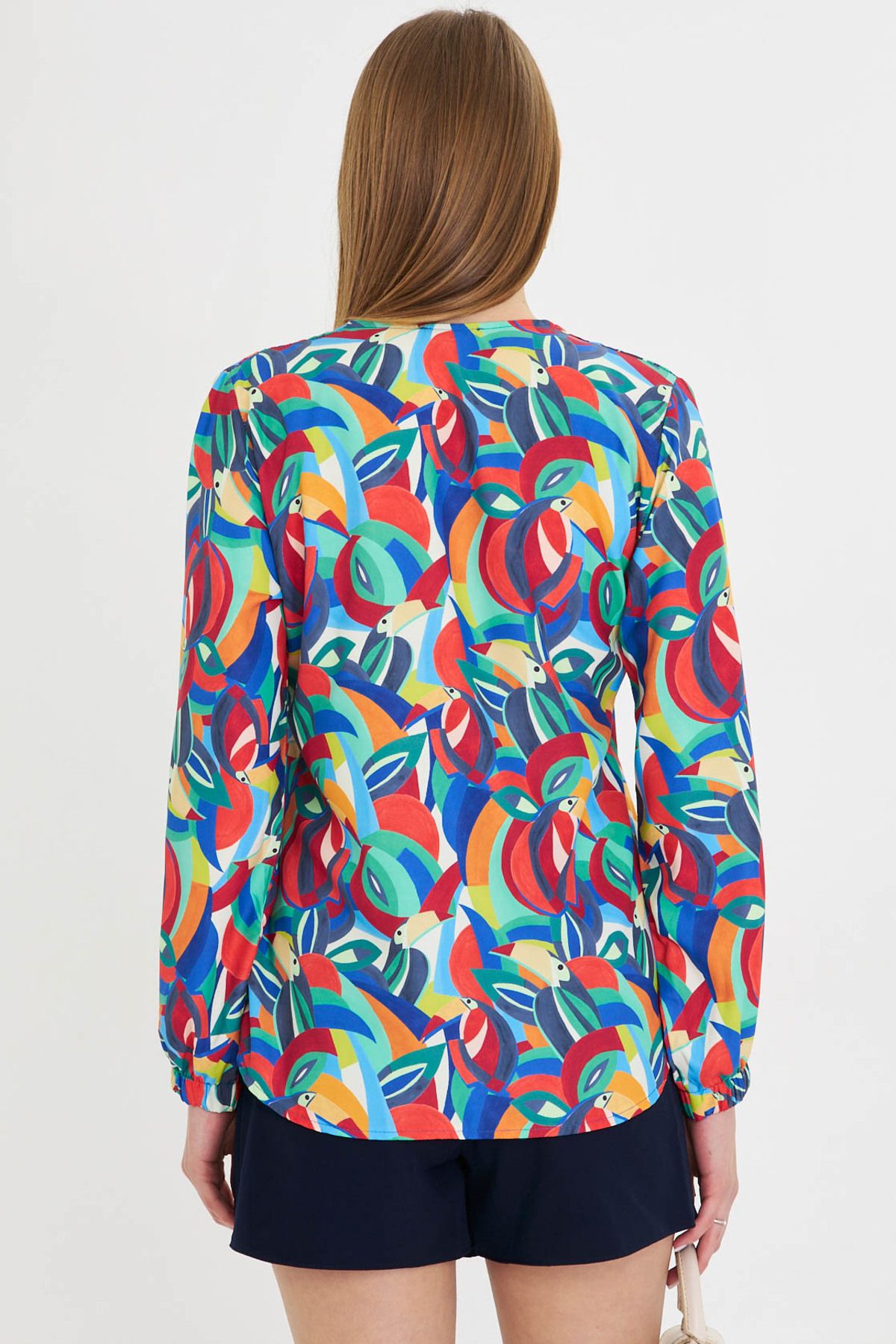 Women's Saks Sleeves with rubber patterned shirt ARM-25Y001014