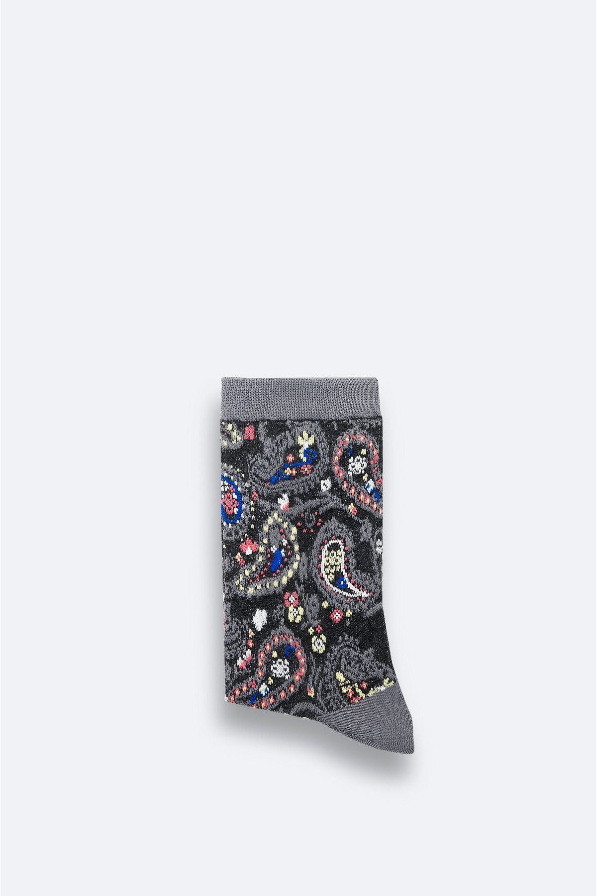 Men's anthracit cotton shawl patterned socket socks A42y8523