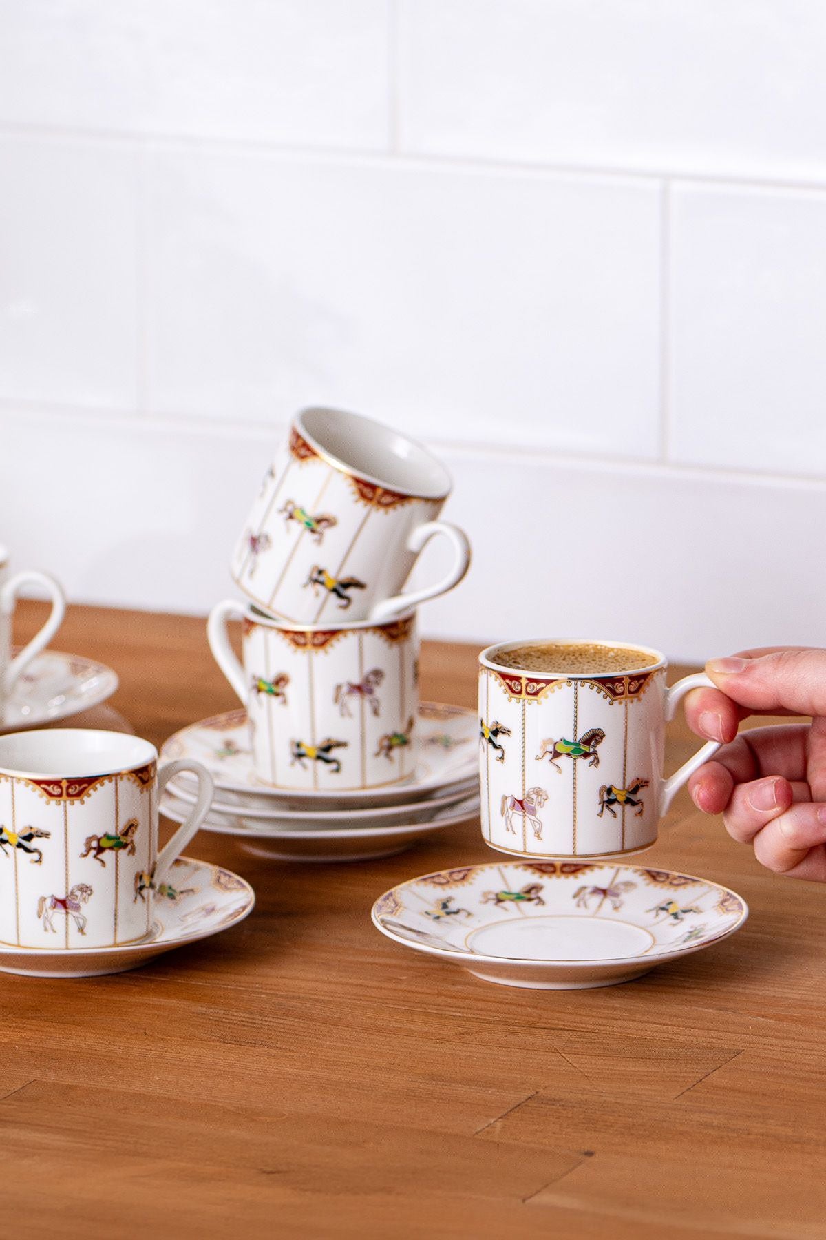 Coffee cup set for 6 people 80 ml