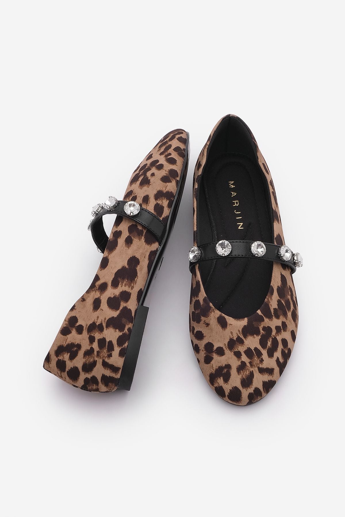 Women's Banded Stone Leopard Patterned Babet Kiyas Leopard