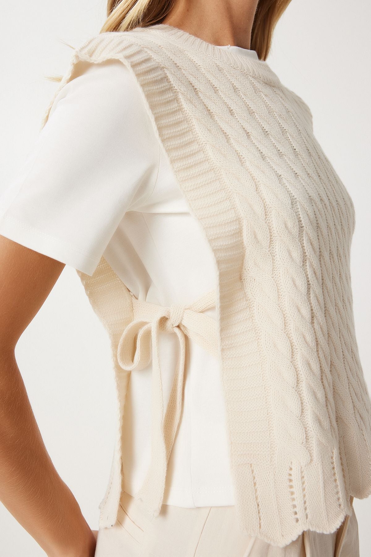 Women's cream -binding hair knit knitwear sweater yy00223