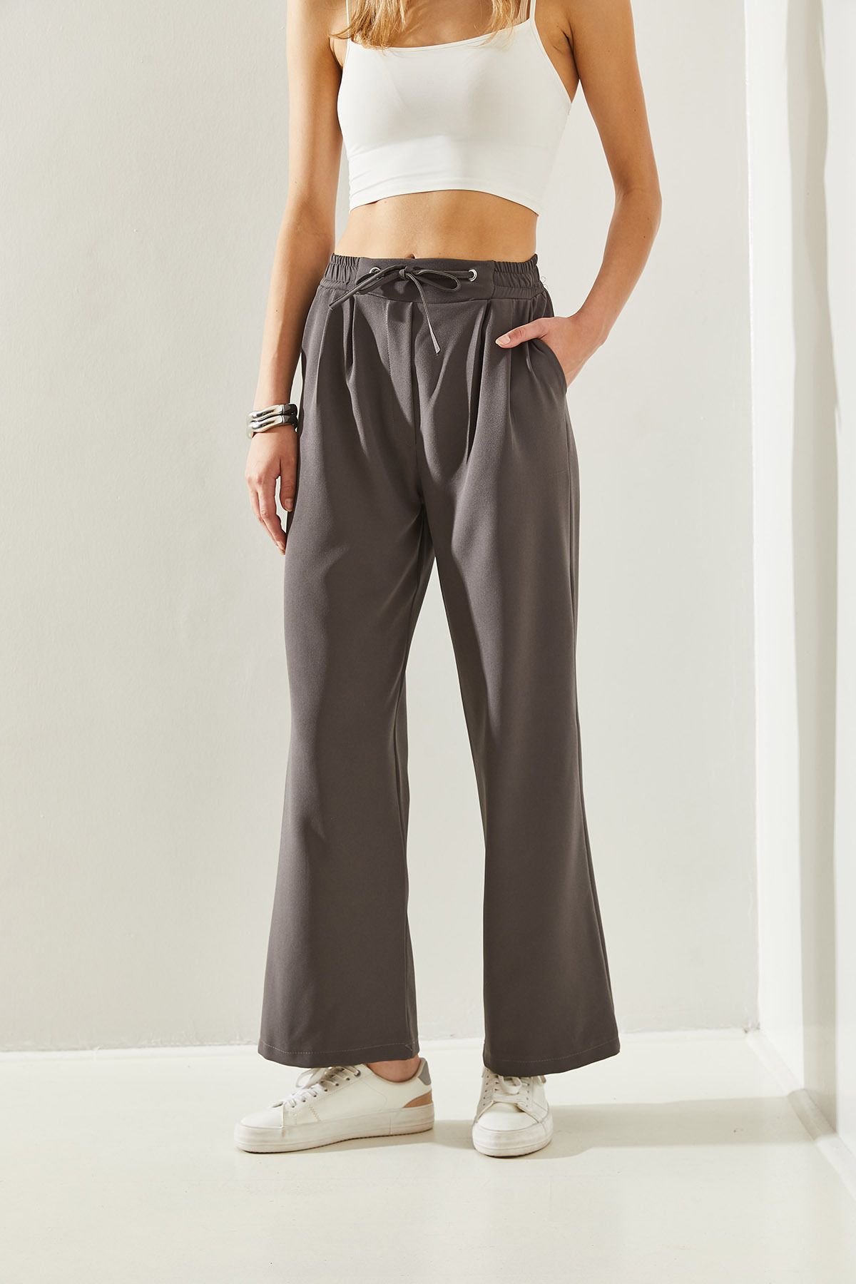 Female Bird Detailed Palazzo Trousers 60251233