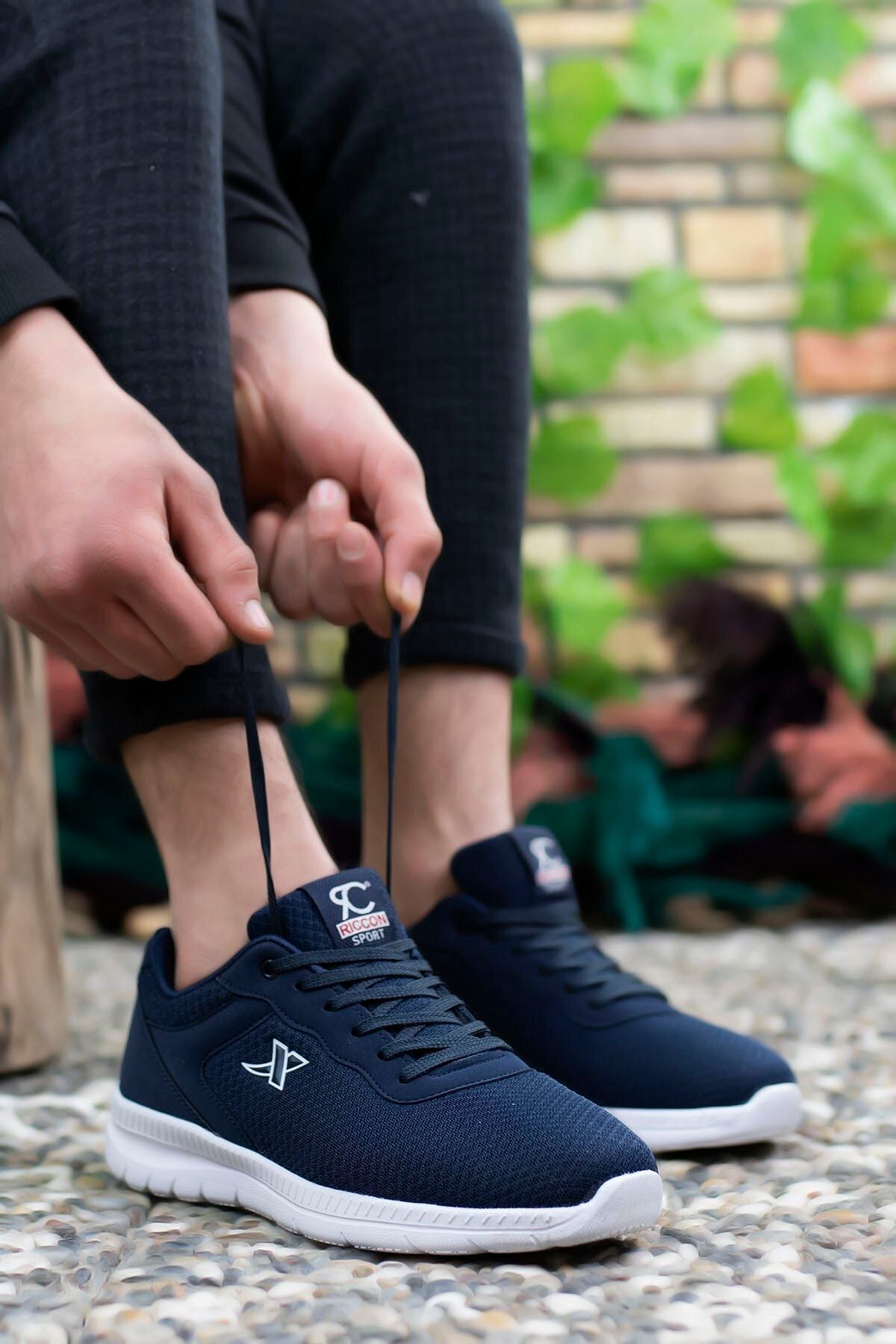 Navy blue white unisex ultra light sneaker 0012065