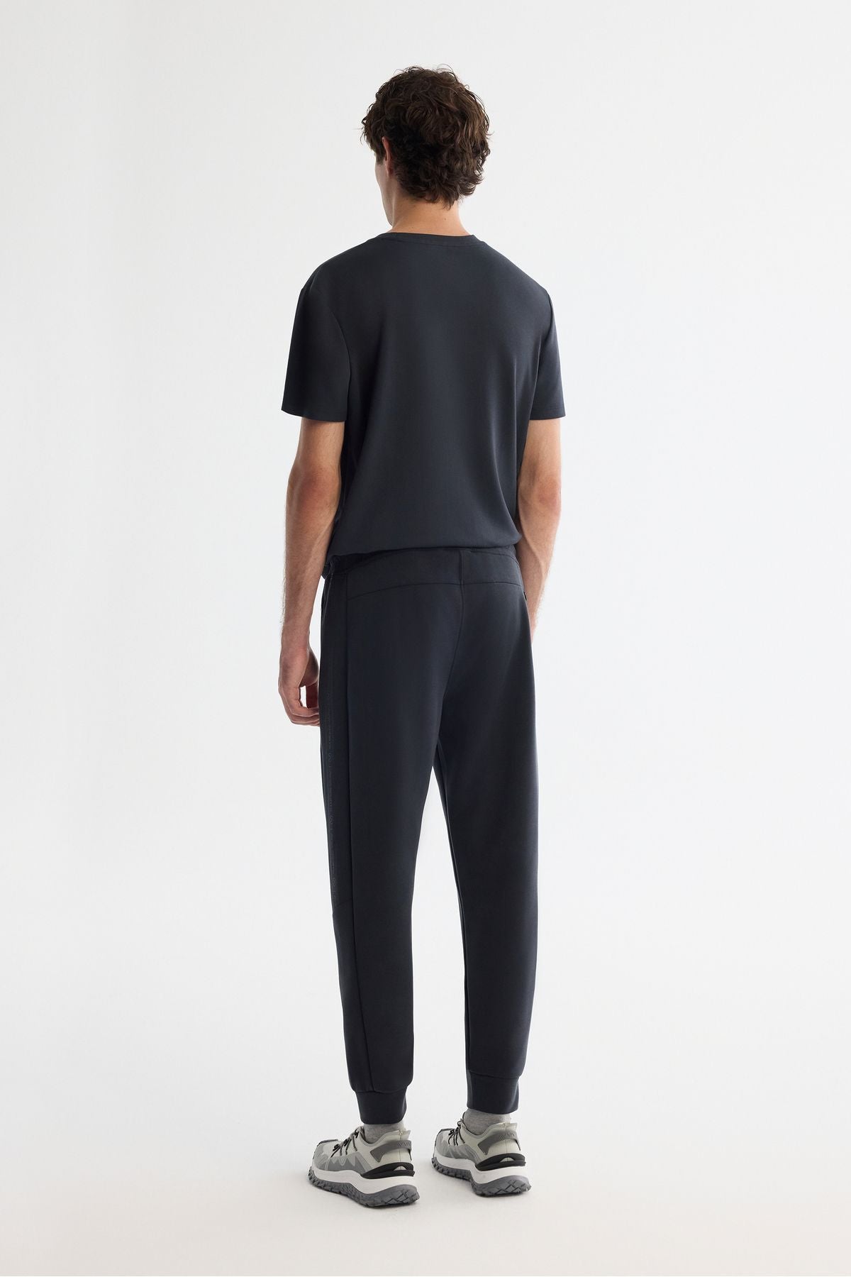 Men's anthracite waist elastan tracksuits with rubber elasttan six A42y3417