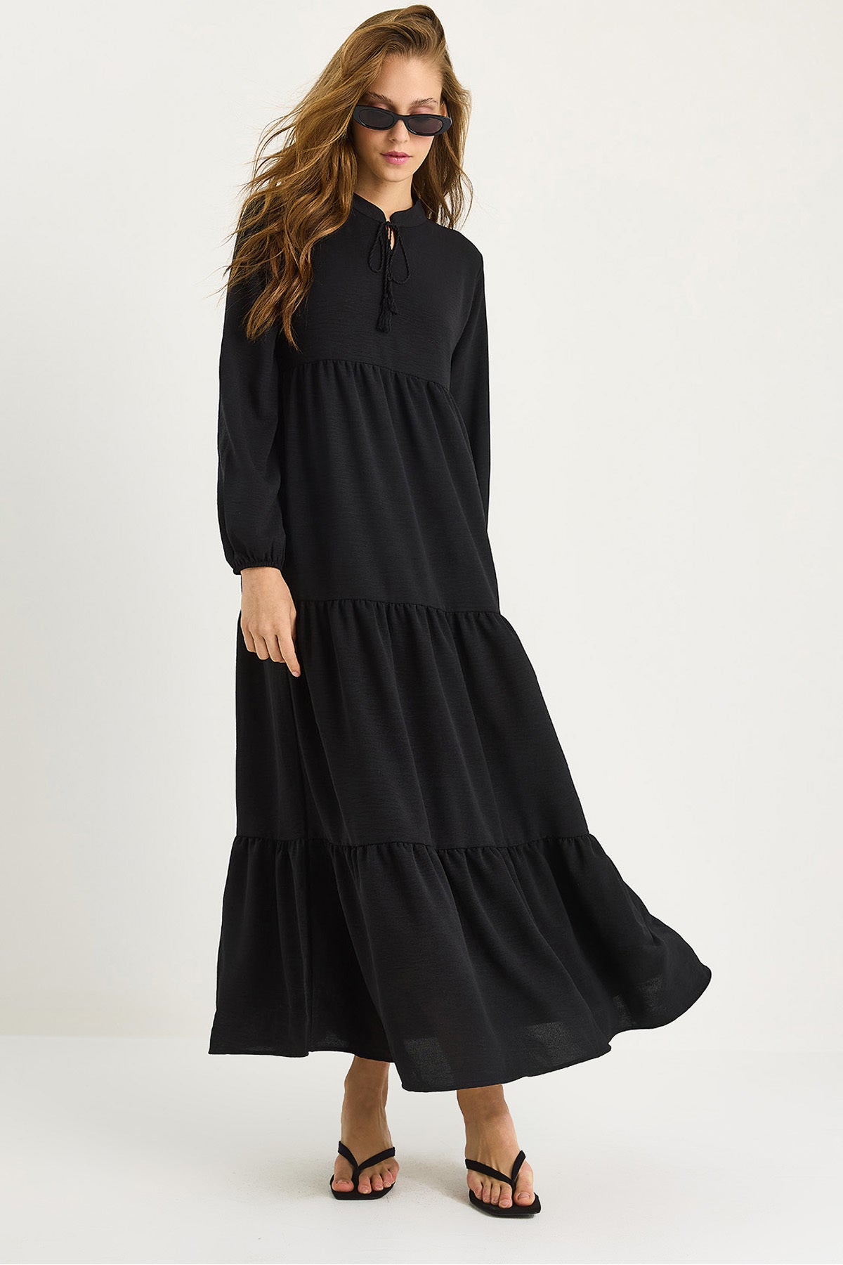 Women's V-Neck Long Ayrobin Dress 1627 60283489