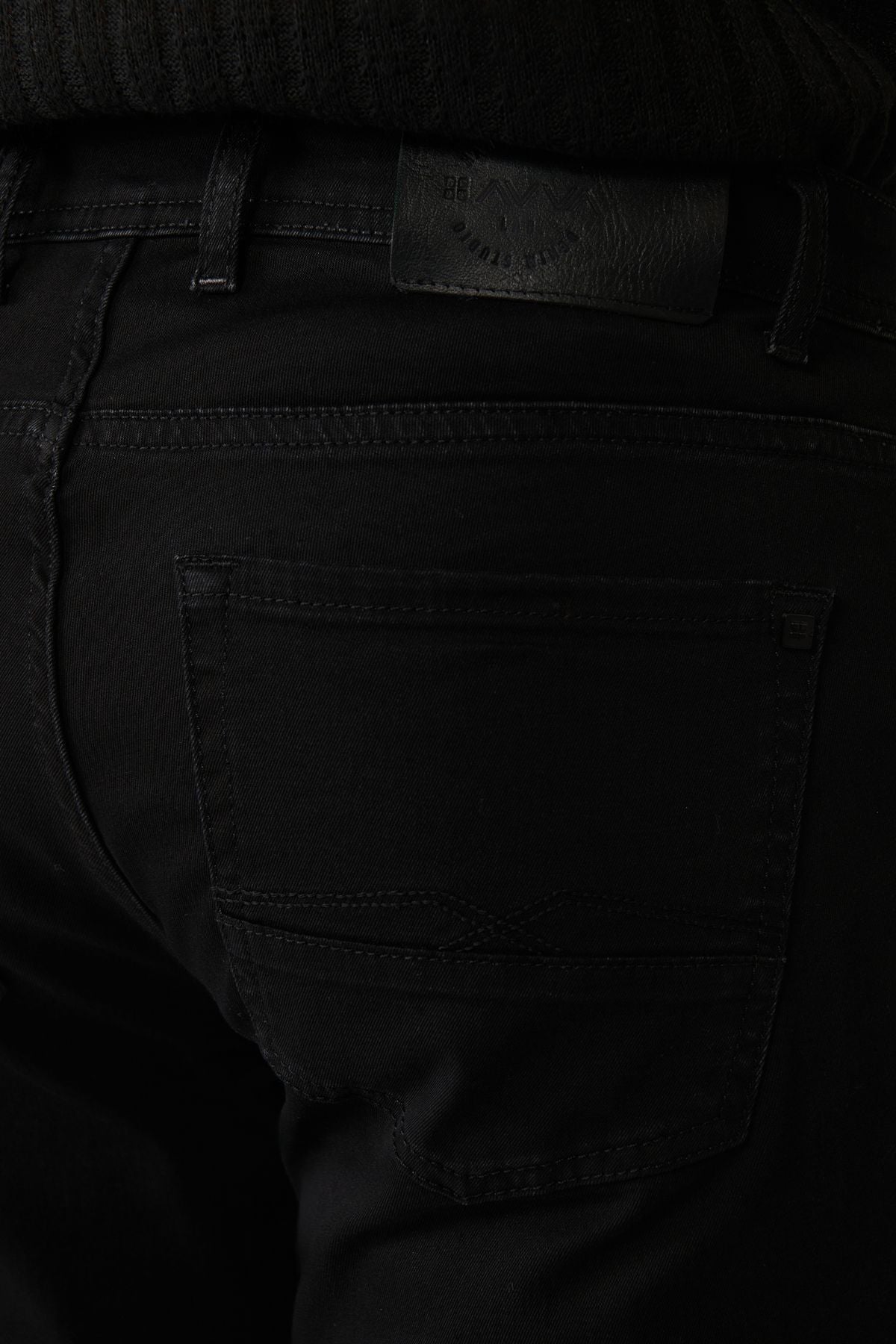 Men's black rinsa washed flexible cotton jeans pants A41y3513