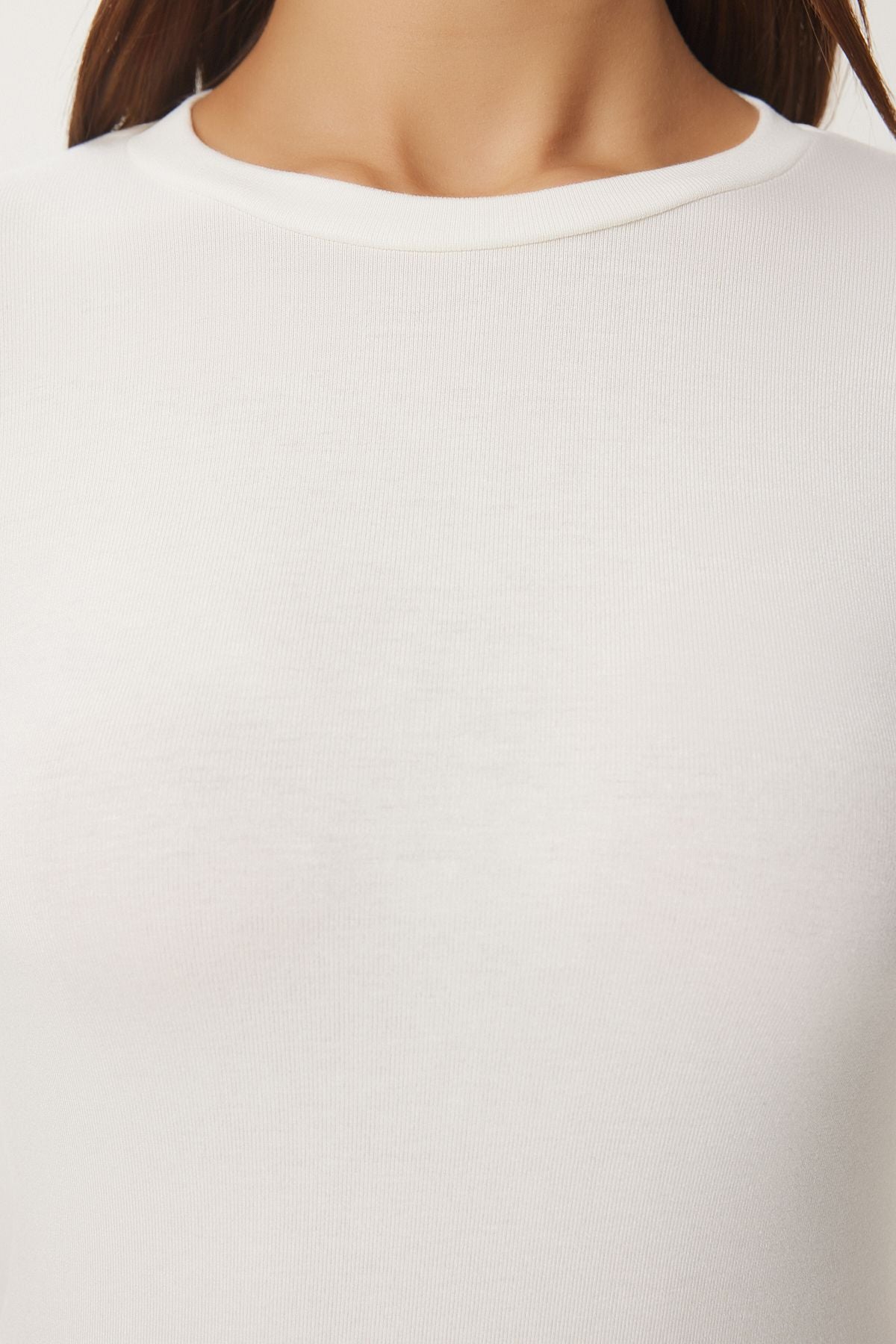 Female Ecru Bicycle Basic Knitting Blouse CR00439