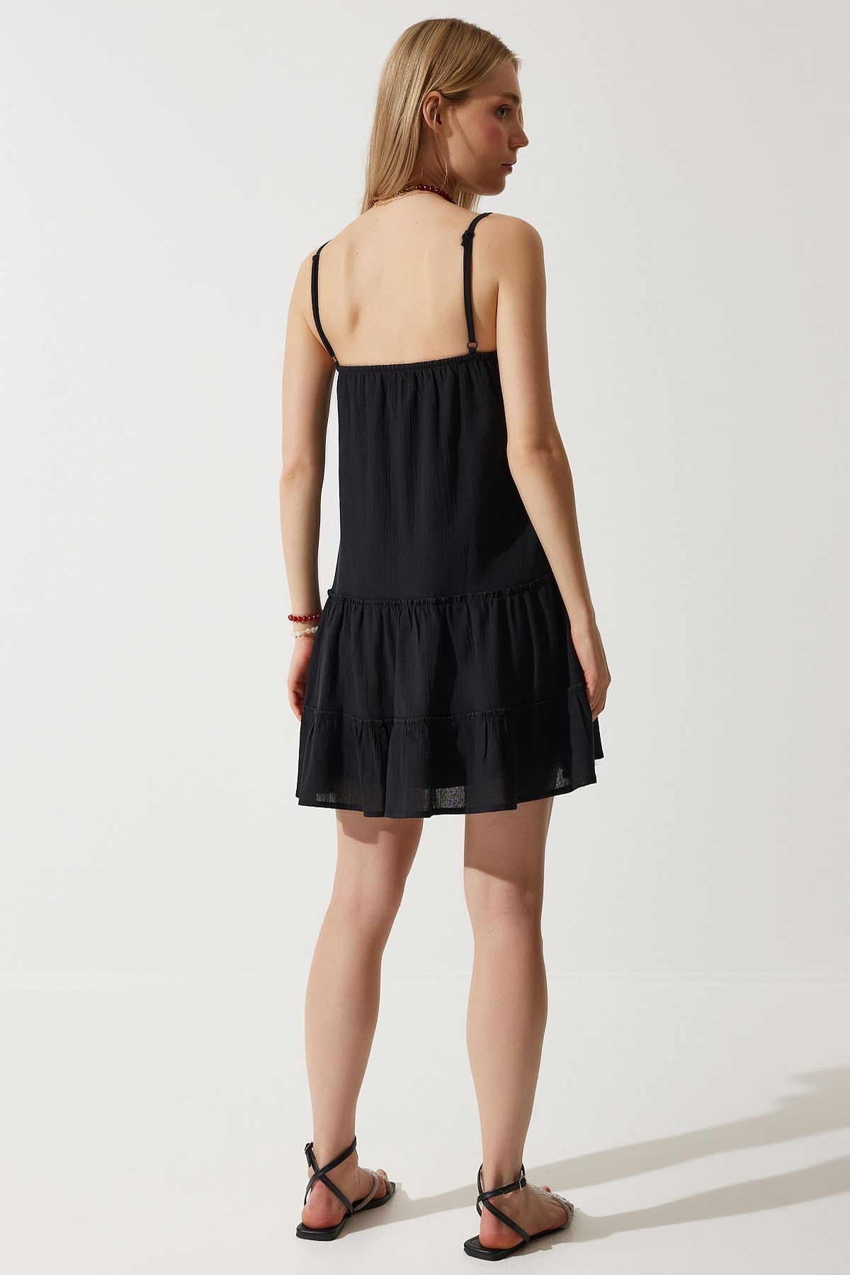 Female Black Hanger Summer Mini Clash Dress RV00192