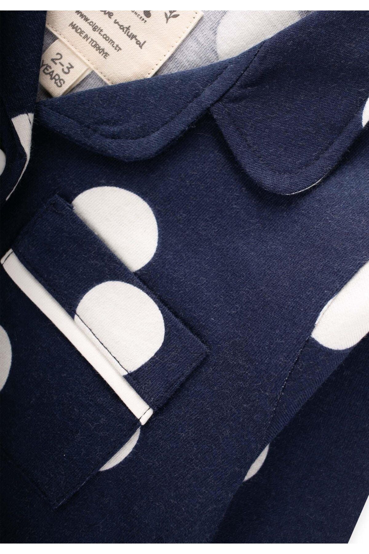 Pek Detailed Pajama Set 2-8 years old navy blue
