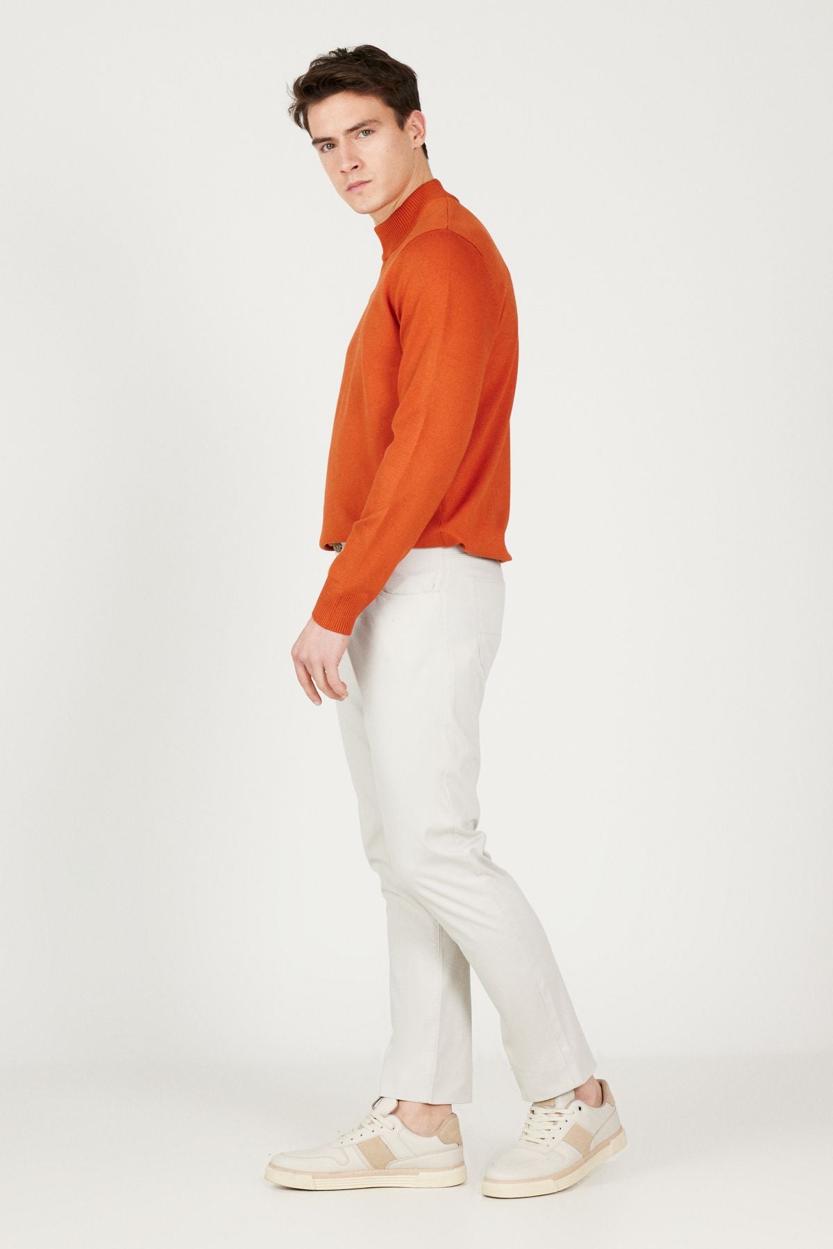 Men's Stone Comfort Fit Casual Cut Greensboro Cotton Flexible Pants