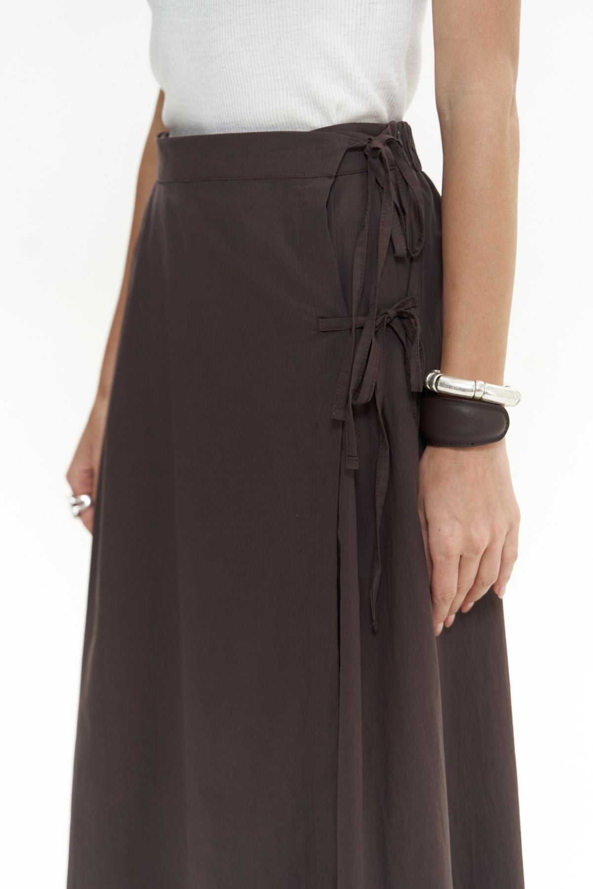 Aida Rope Detail Pleated Aida Skirt