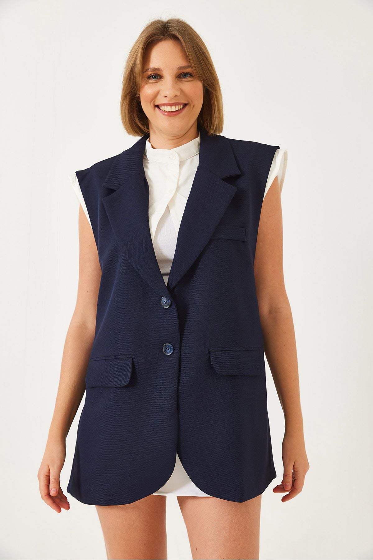Women's Shirt Detailed Long Vest 60356 60271016
